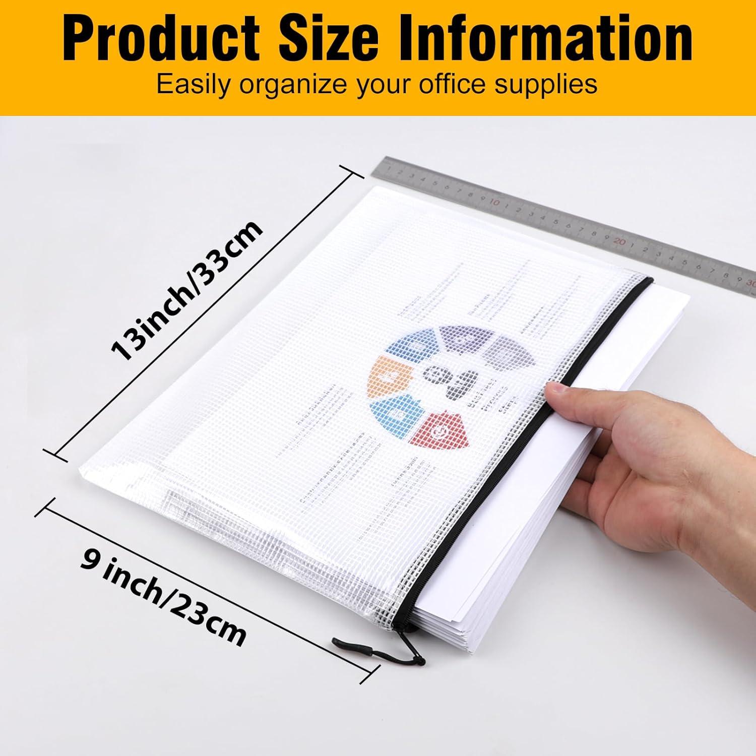 24 Bolsas de Malla con Cremallera YOPCDJ A4 Negros