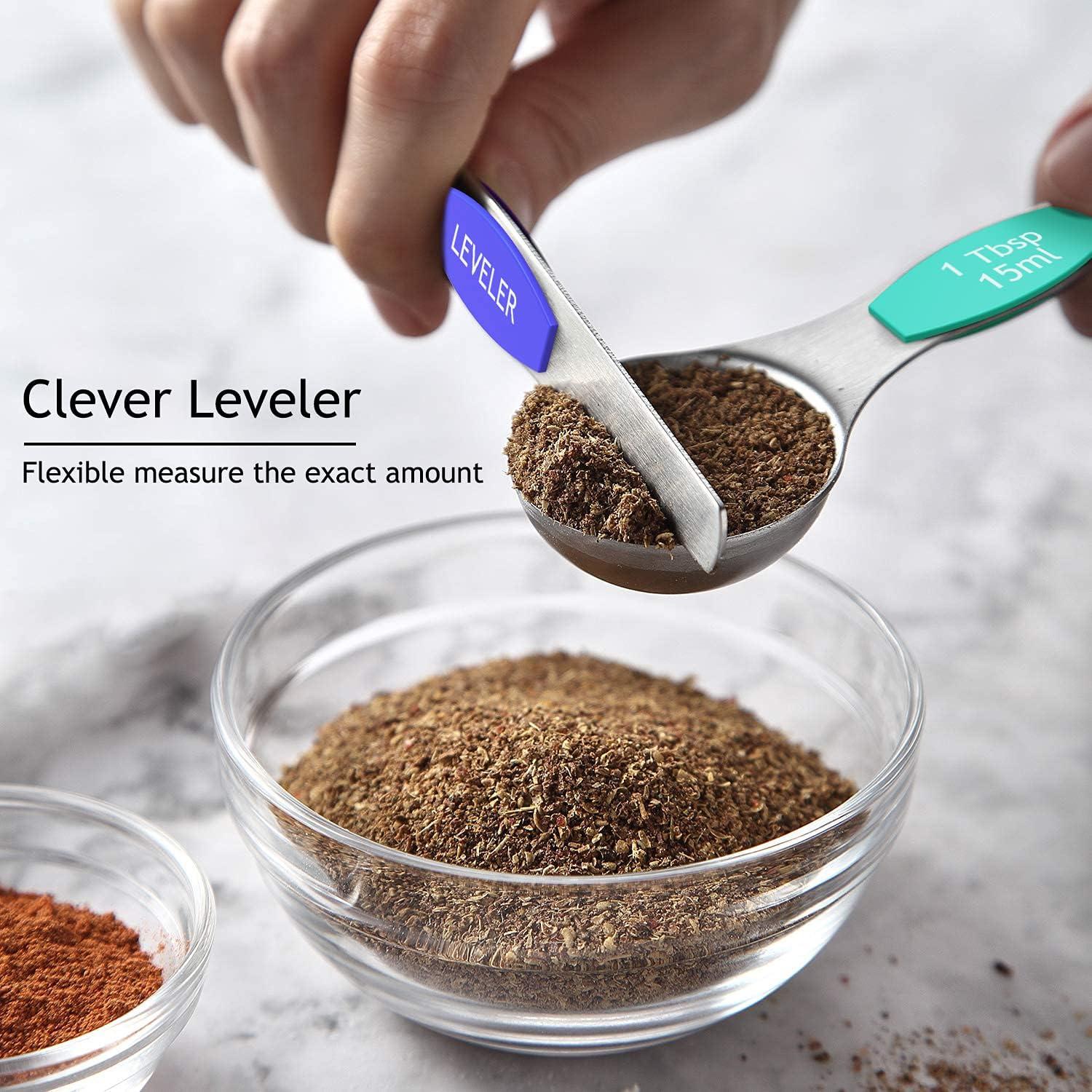 Juego de Tazas y Cucharas Medidoras Wildone 21 Piezas Acero Inoxidable