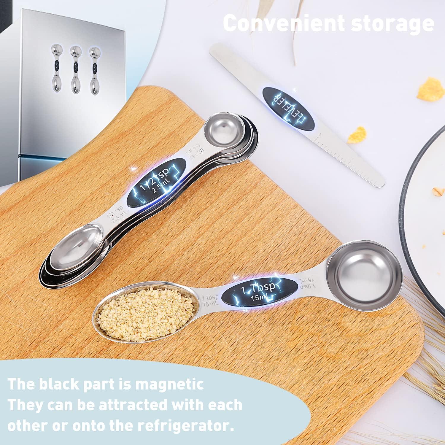 Juego de Tazas y Cucharas Medidoras WARMHEART Acero Inoxidable