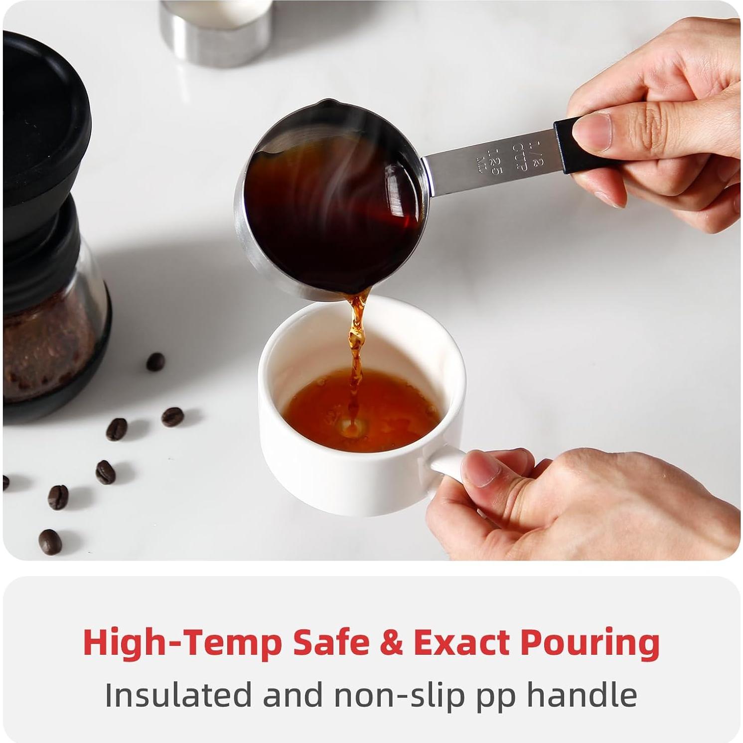 Juego de Tazas y Cucharas Medidoras Mage Crab - Acero Inoxidable 8 Piezas