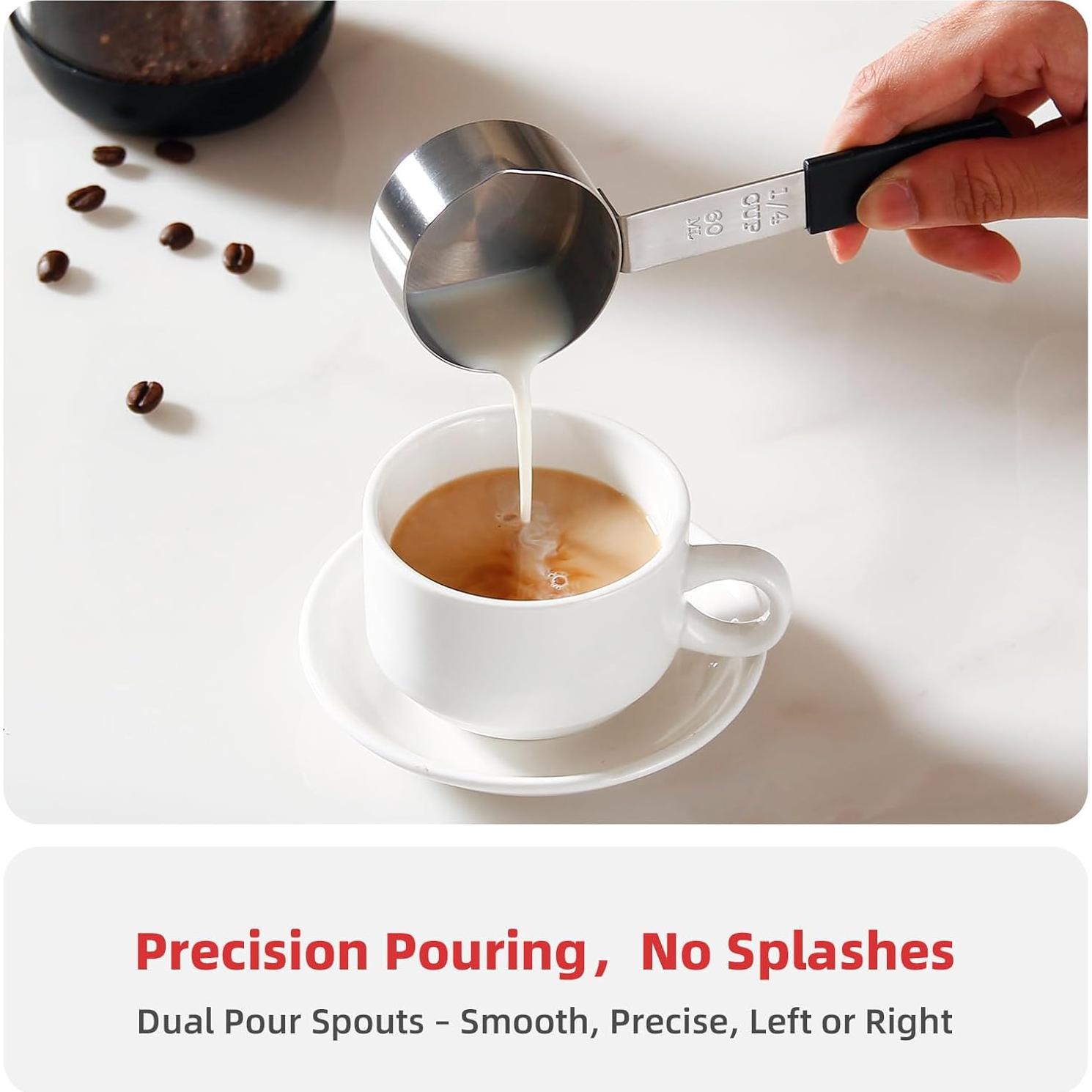 Juego de Tazas y Cucharas Medidoras Mage Crab - Acero Inoxidable 8 Piezas