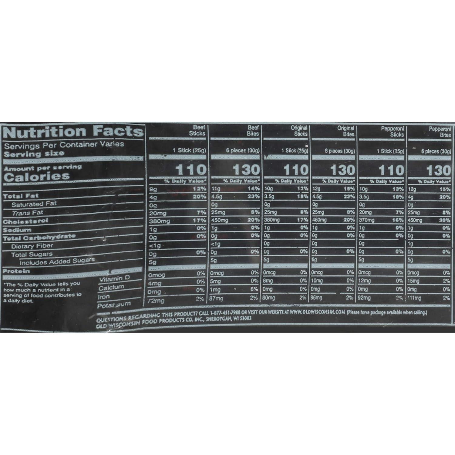 Salchichas de Res Snack Sticks Old Wisconsin 740g Keto Sin Gluten