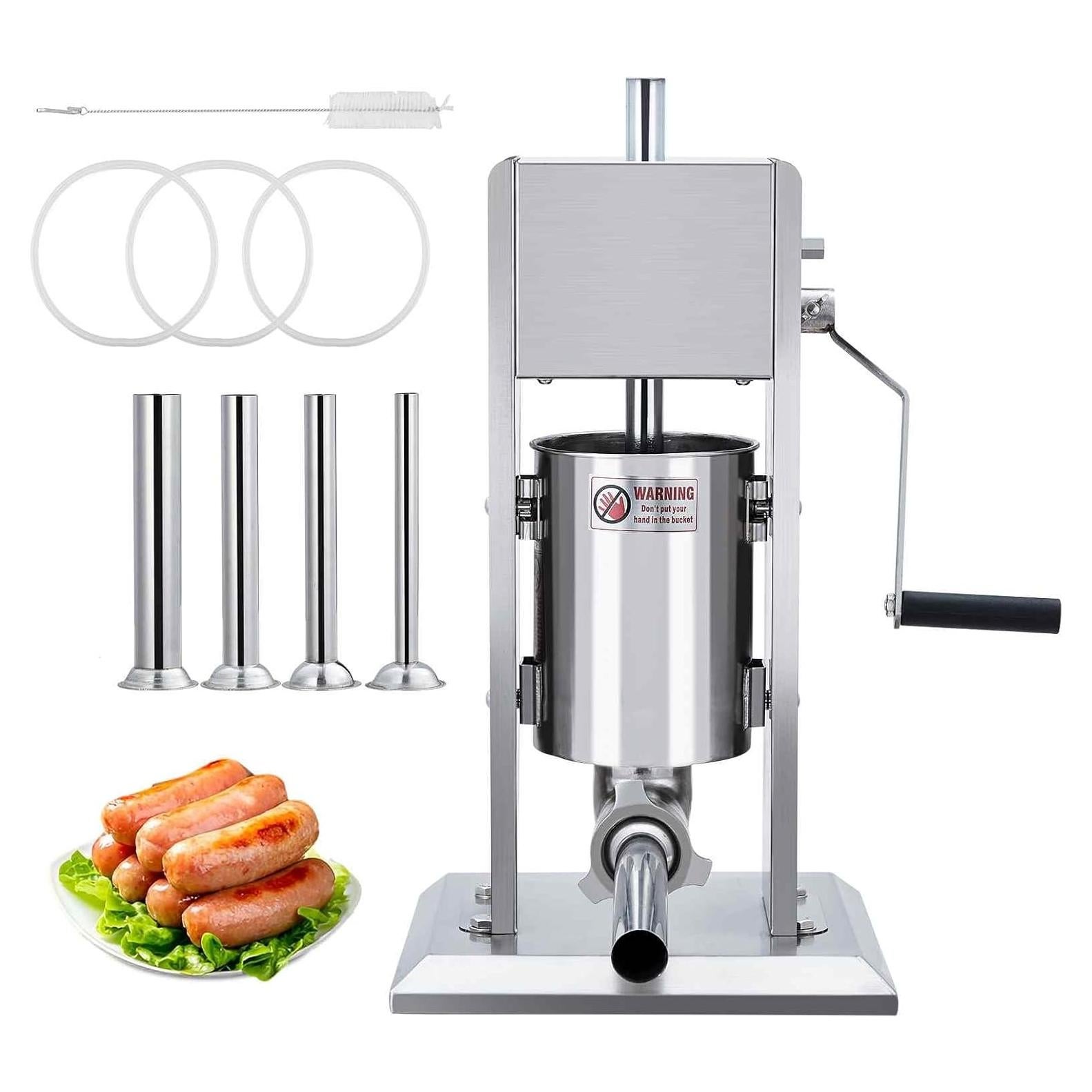 Rellenador de Salchichas Manual PioneerWorks 3L Acero Inoxidable