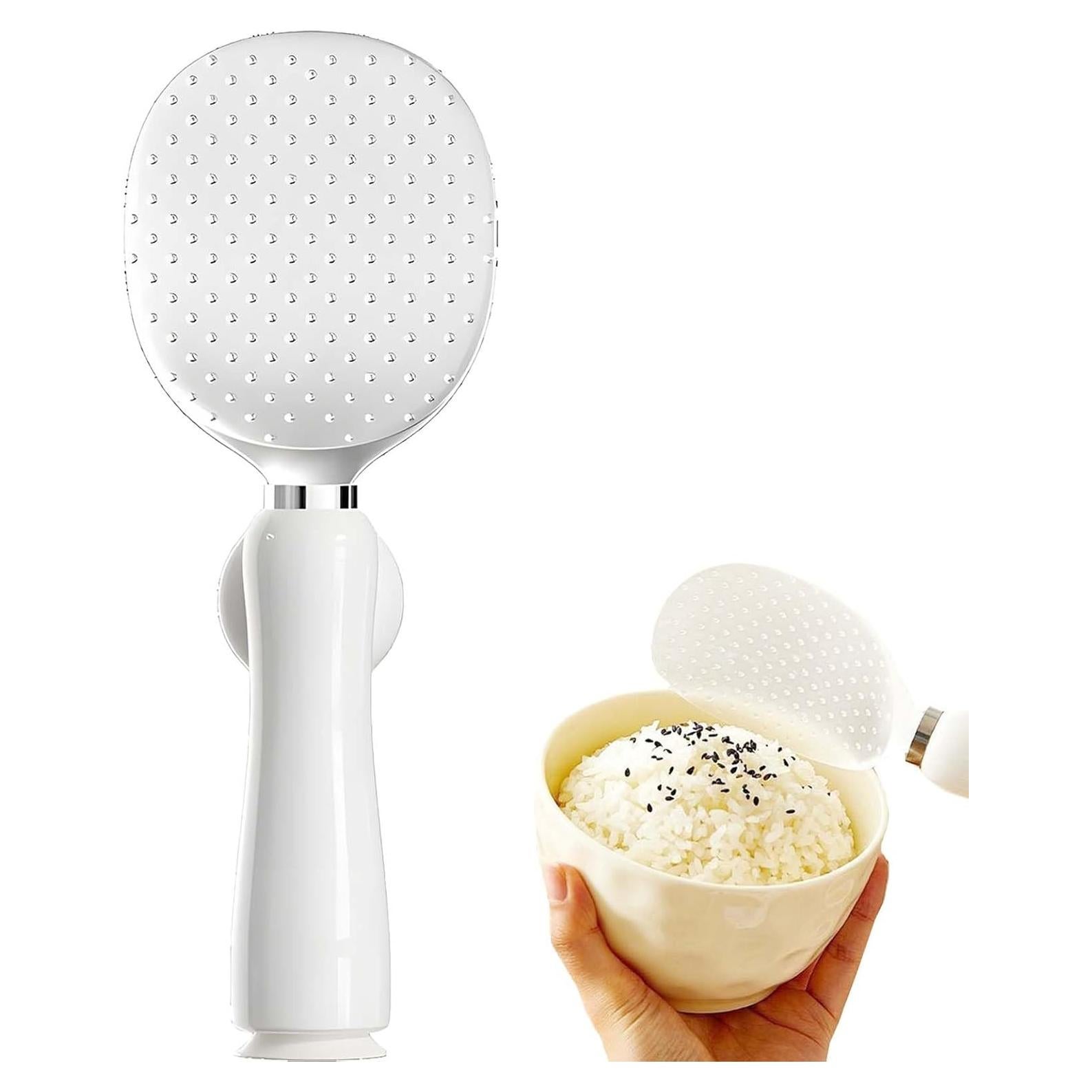 Paleta de Arroz Tizee con Ventosa Antiadherente - Blanco