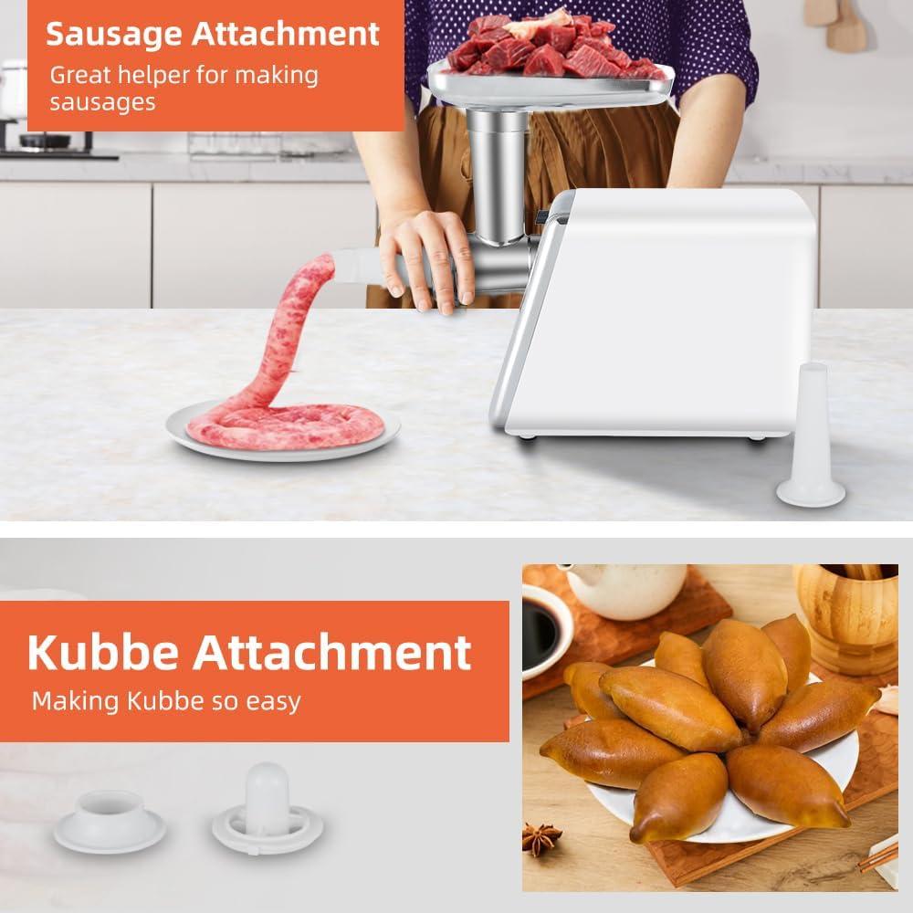 Picadora de Carne Eléctrica axGear 2800W Acero Inoxidable