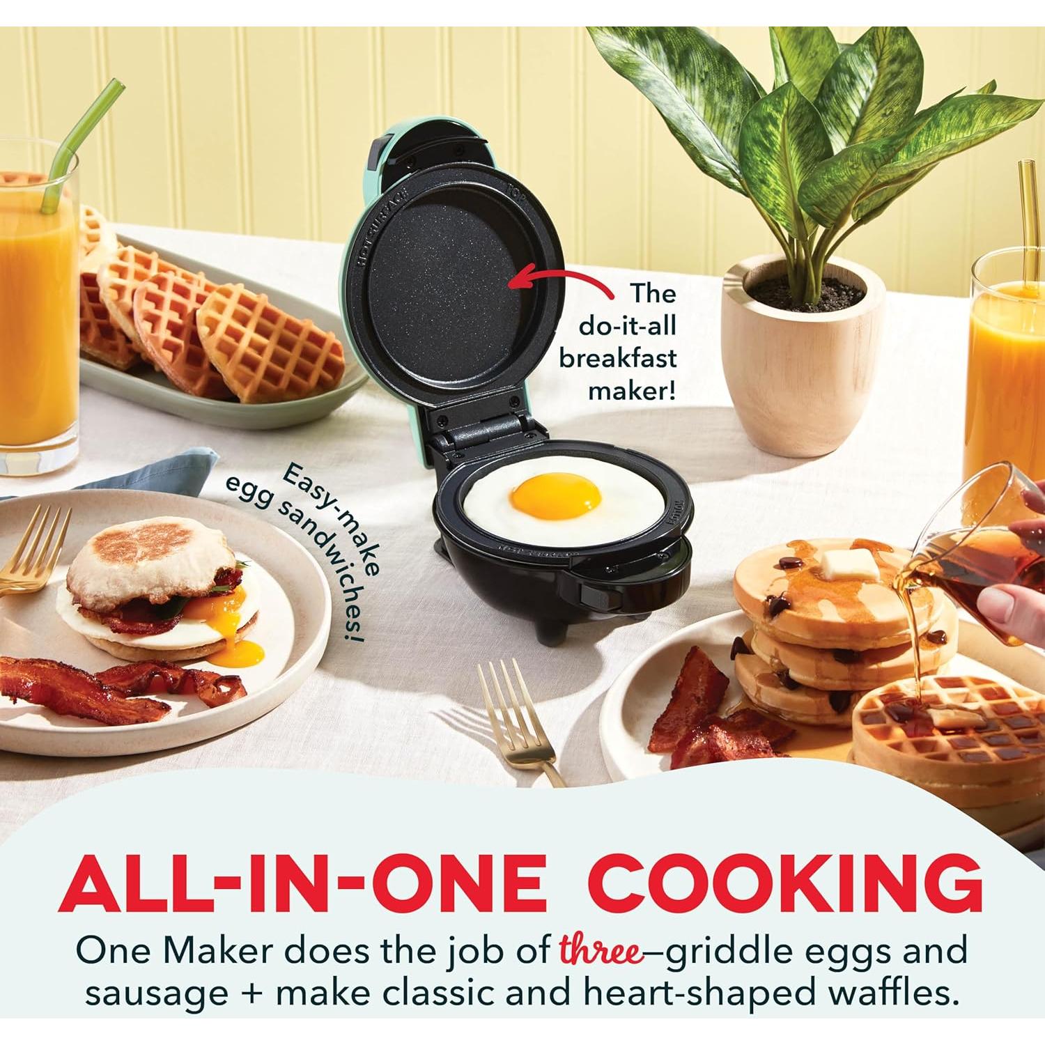 Mini Maker 3 en 1 DASH Aqua con 5 Placas Removibles