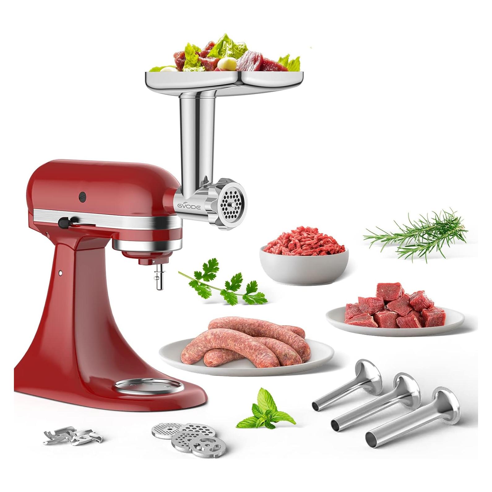Picadora de Carne de Acero Inoxidable GVODE para KitchenAid