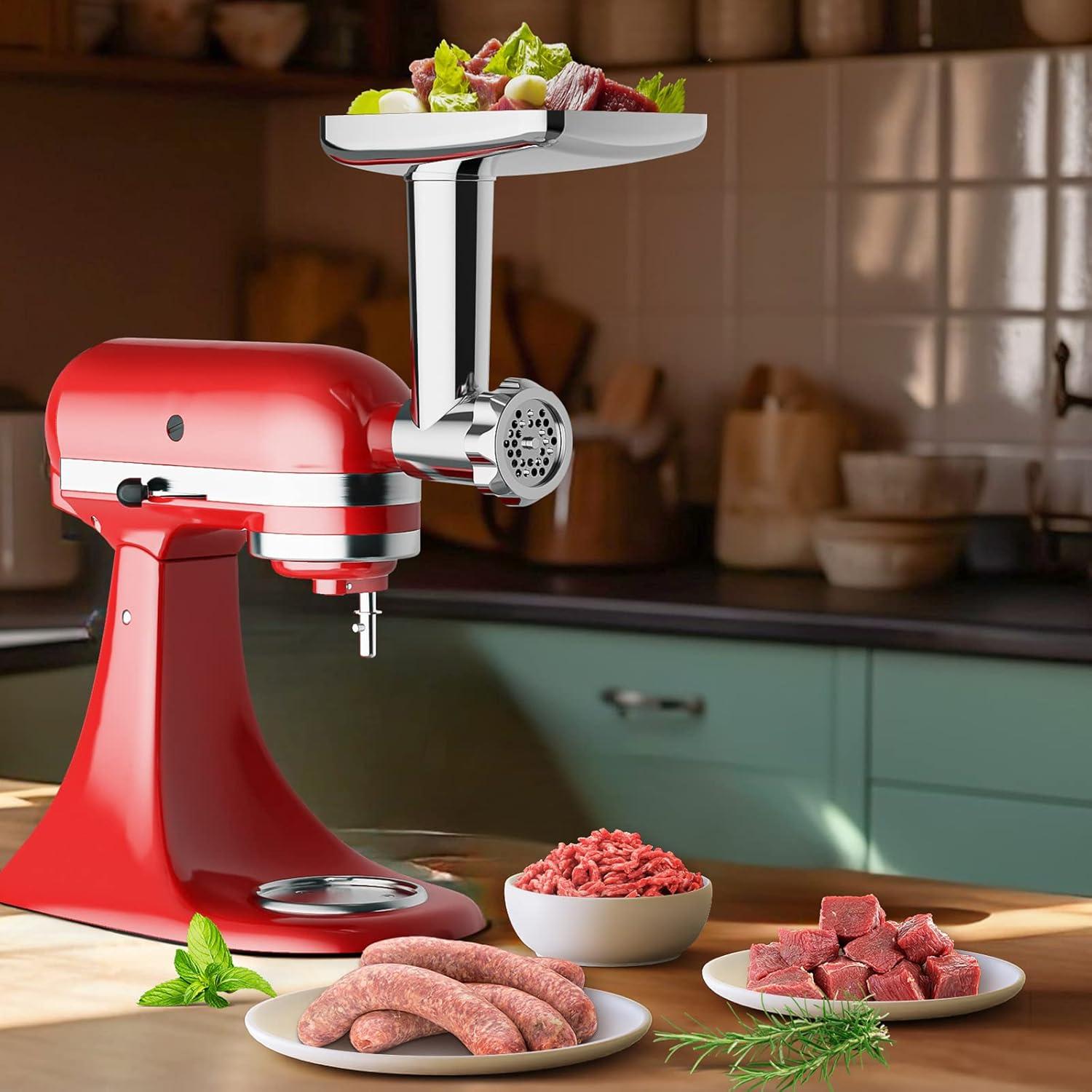 Picadora de Carne de Acero Inoxidable GVODE para KitchenAid