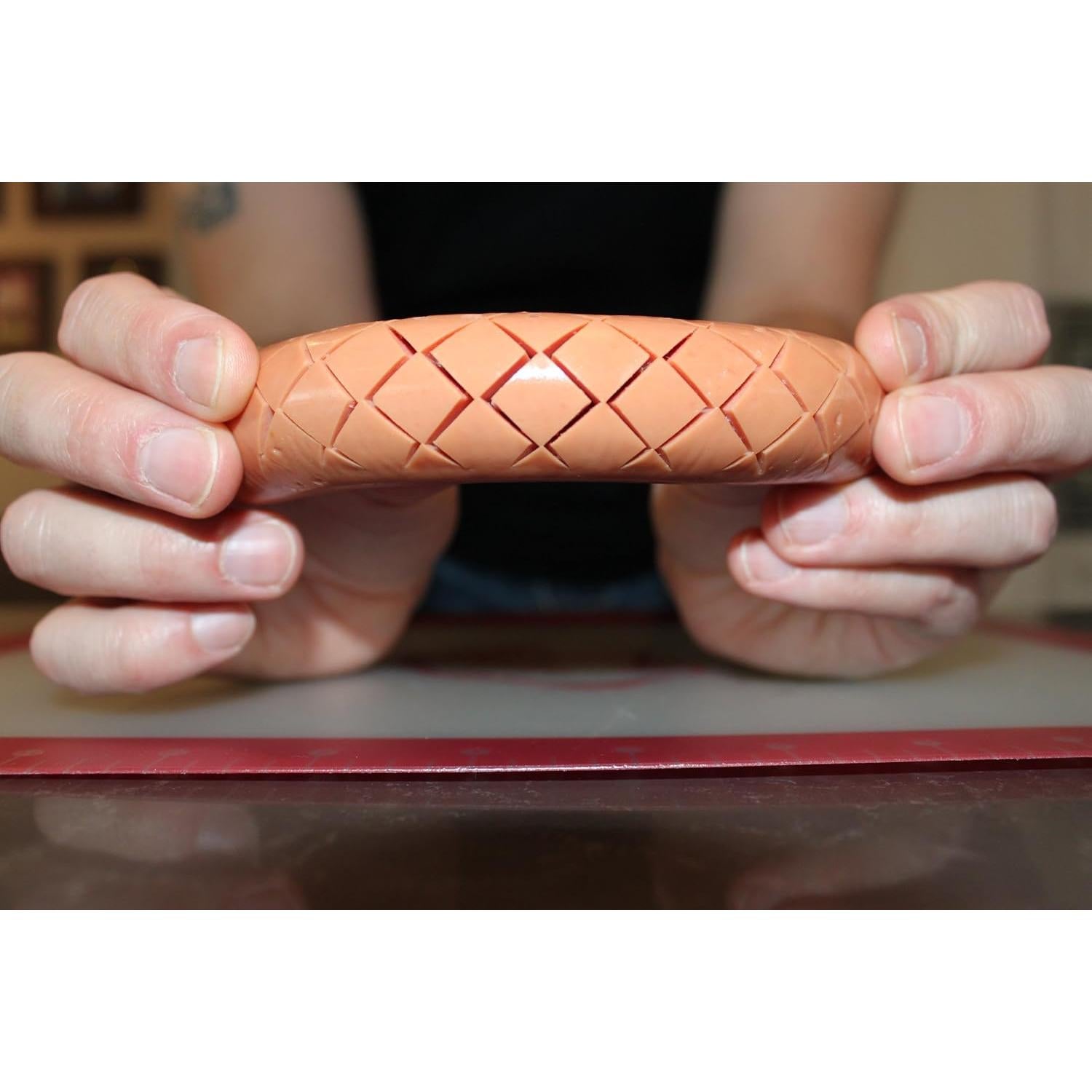 Cortador de Hot Dogs SLOTDOG - Acero Inoxidable - 27.94 cm - Rojo