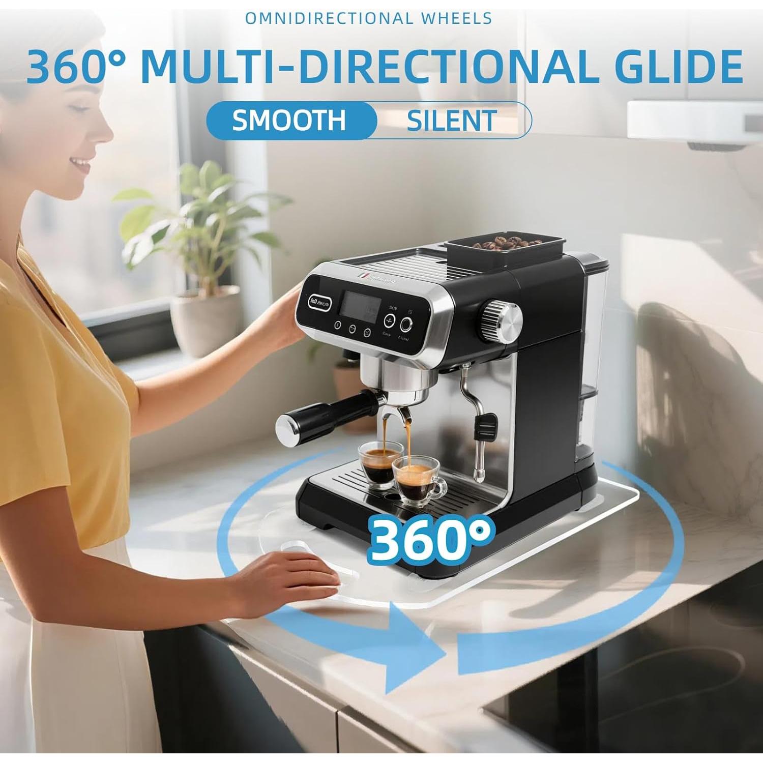 Bandeja Deslizante BiJun para Cafetera 25.4x35.6 cm 360°