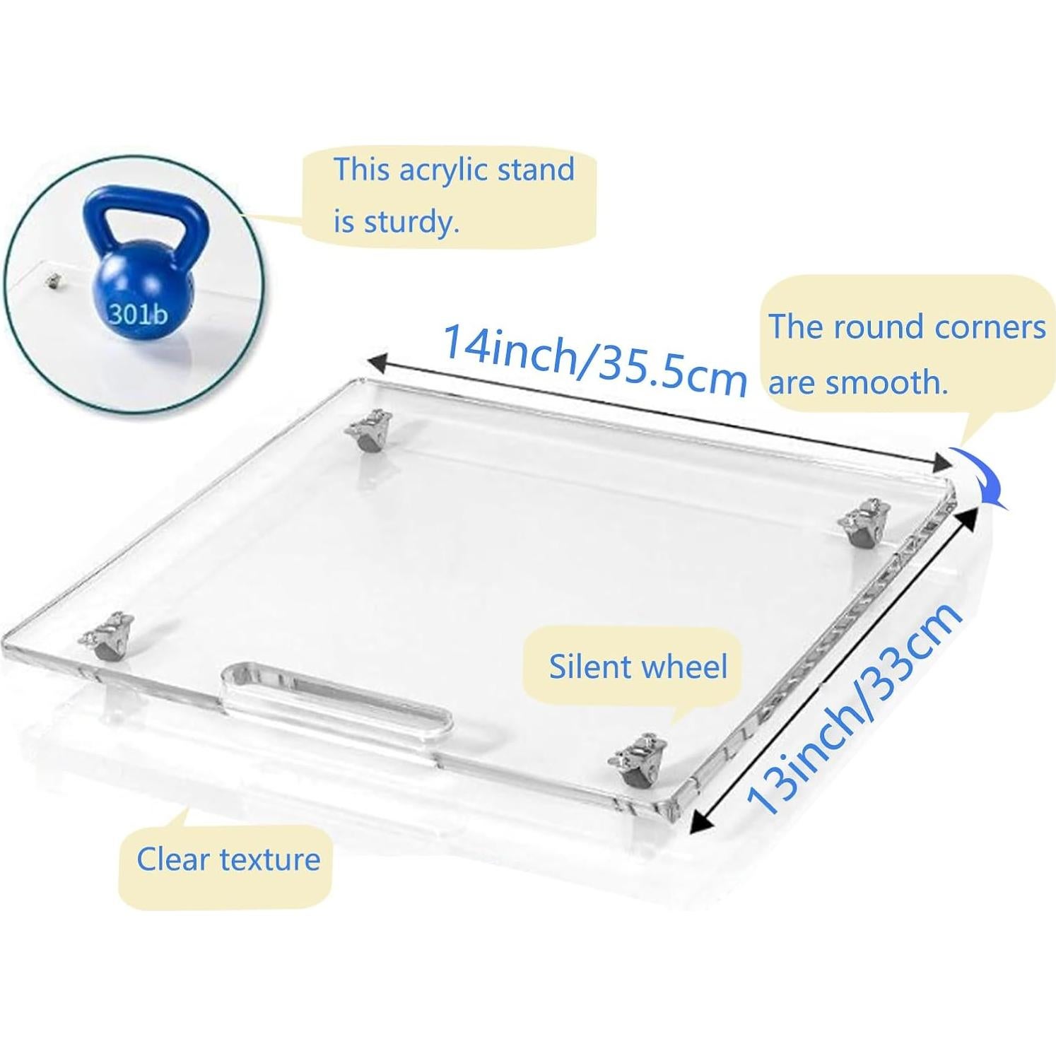 Bandeja Deslizante Acrílica para Cafetera Toowood 35.56x33.02cm