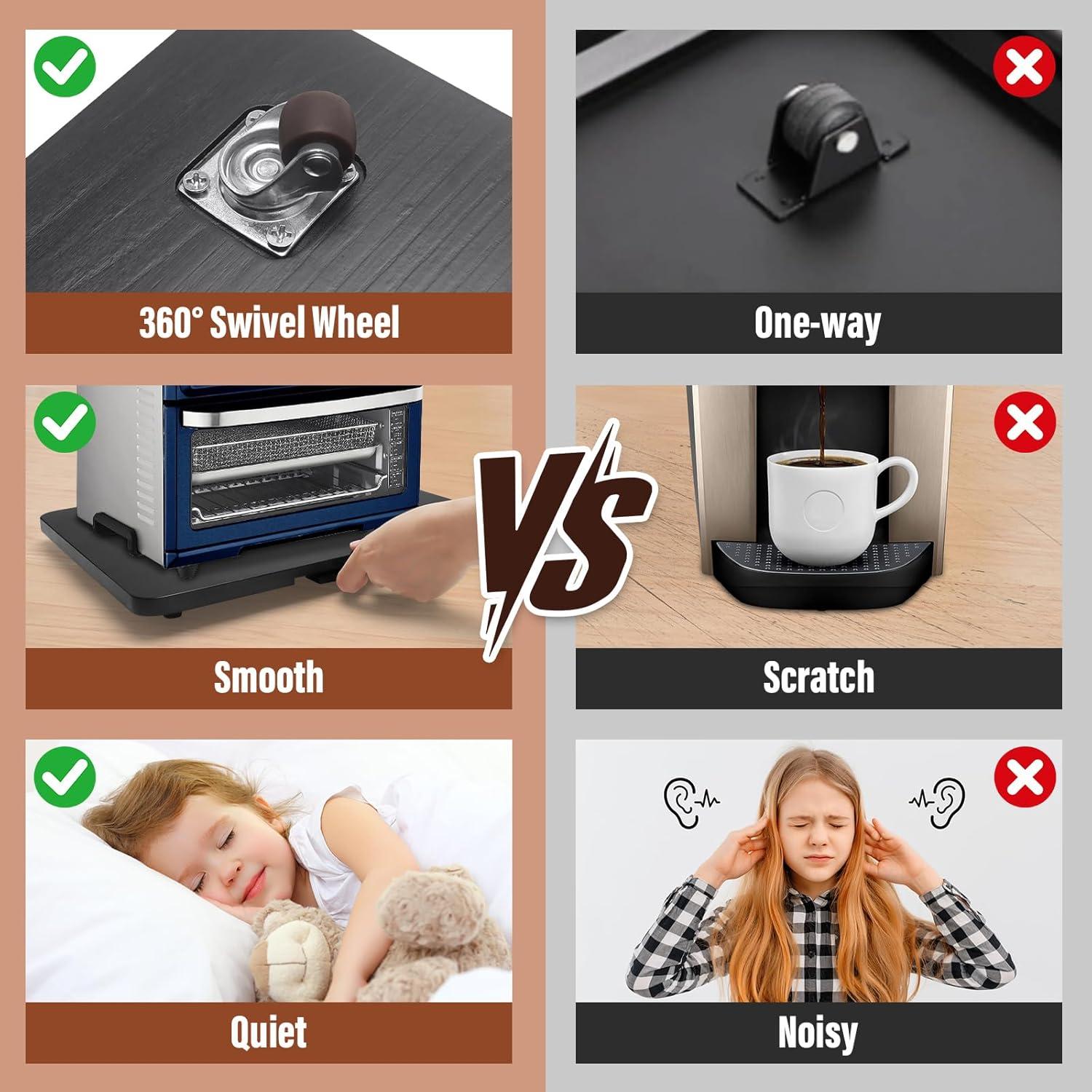 Bandeja deslizante de cocina JAYOBGO 40.3x33 cm negra