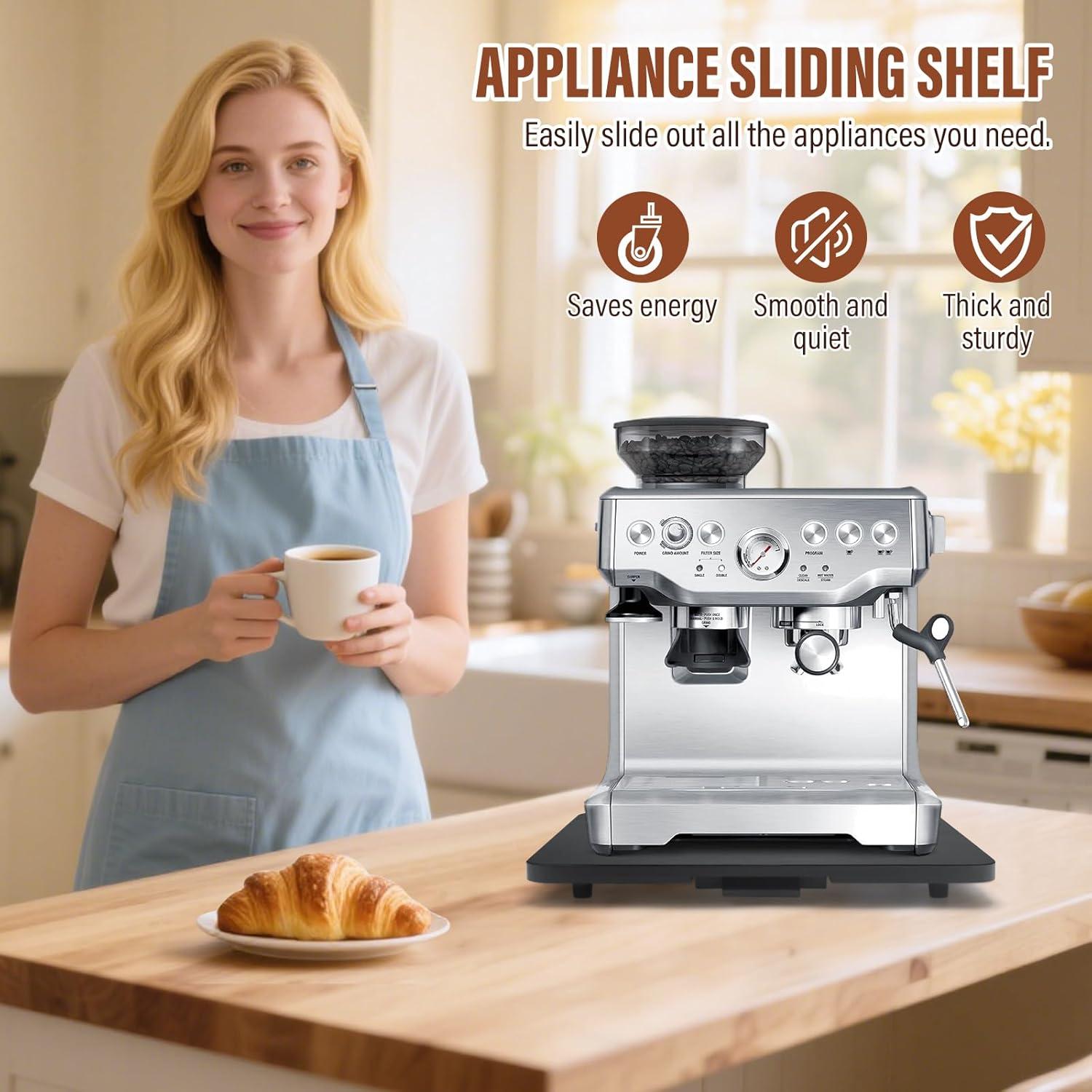 Bandeja deslizante de cocina JAYOBGO 40.3x33 cm negra