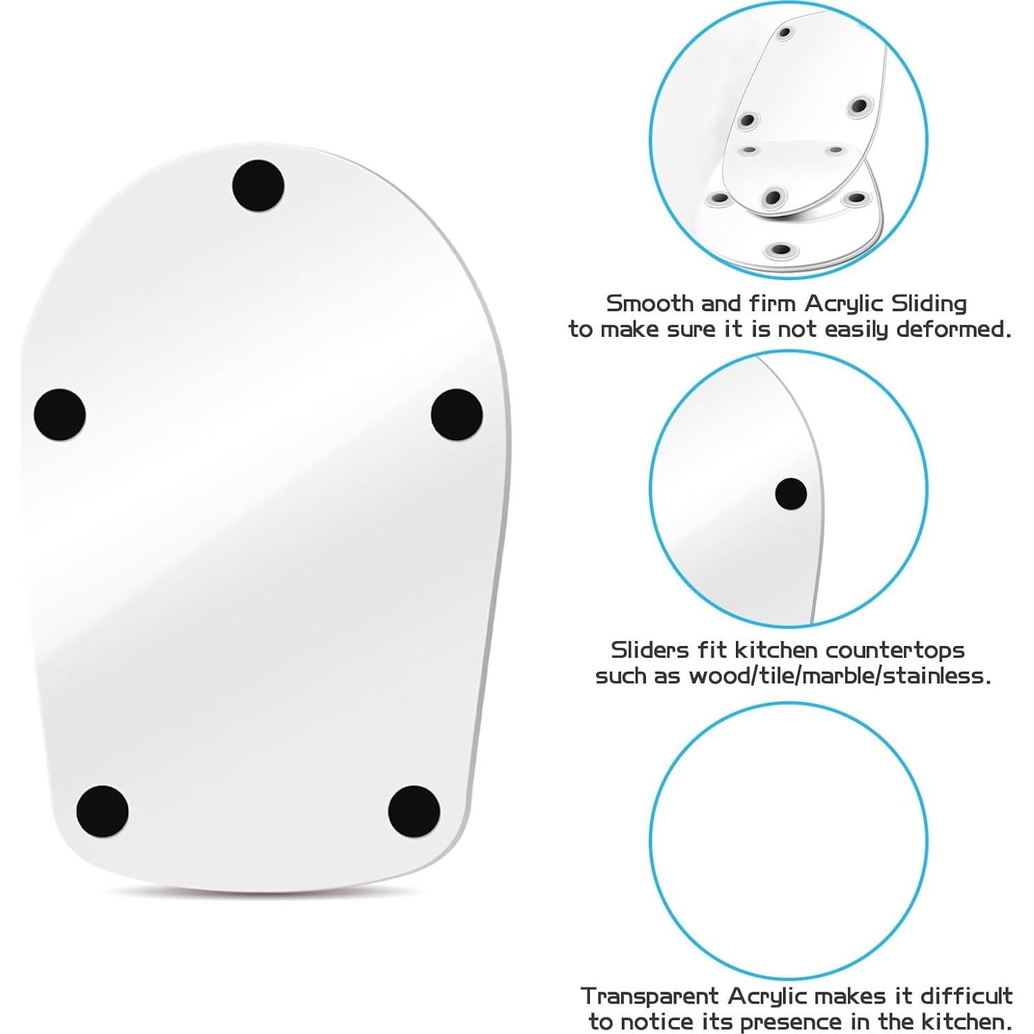 Bandeja deslizante acrílica KitchenAid 4.5-5Qt antideslizante