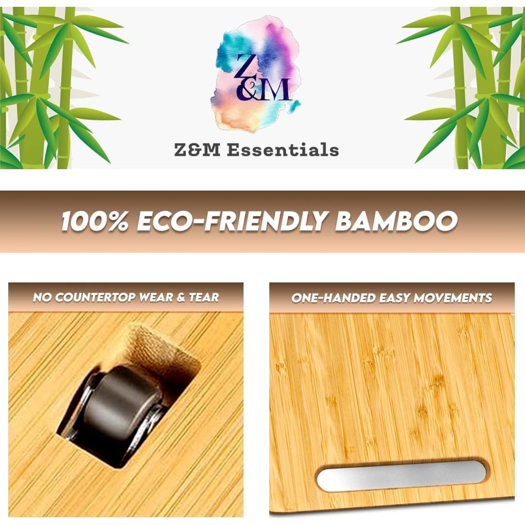 Bandeja deslizante de bambú KitchenAid 24.1x35.6 cm con ruedas