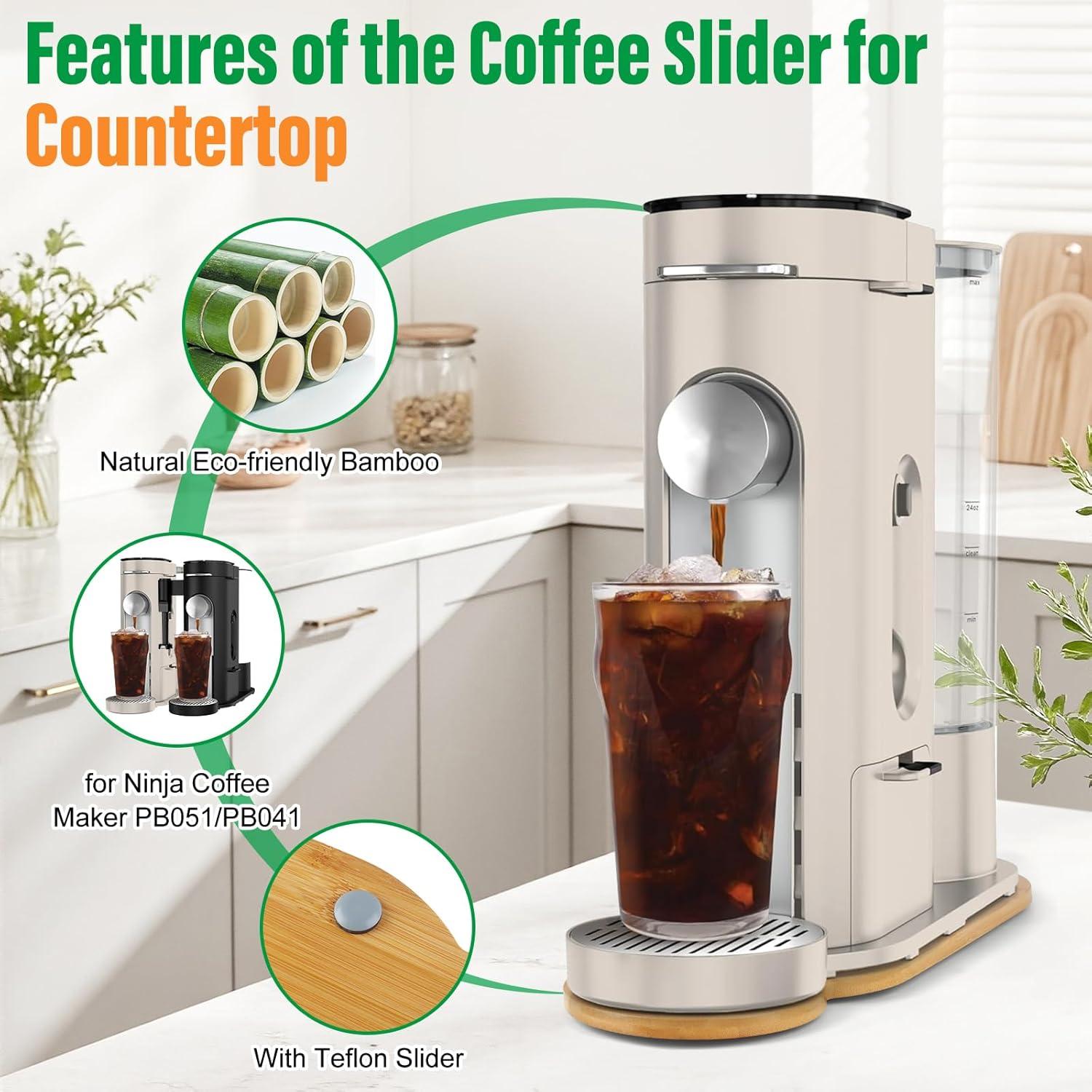Deslizador de Electrodomésticos de Bambú para Cafetera Ninja PB051/PB041
