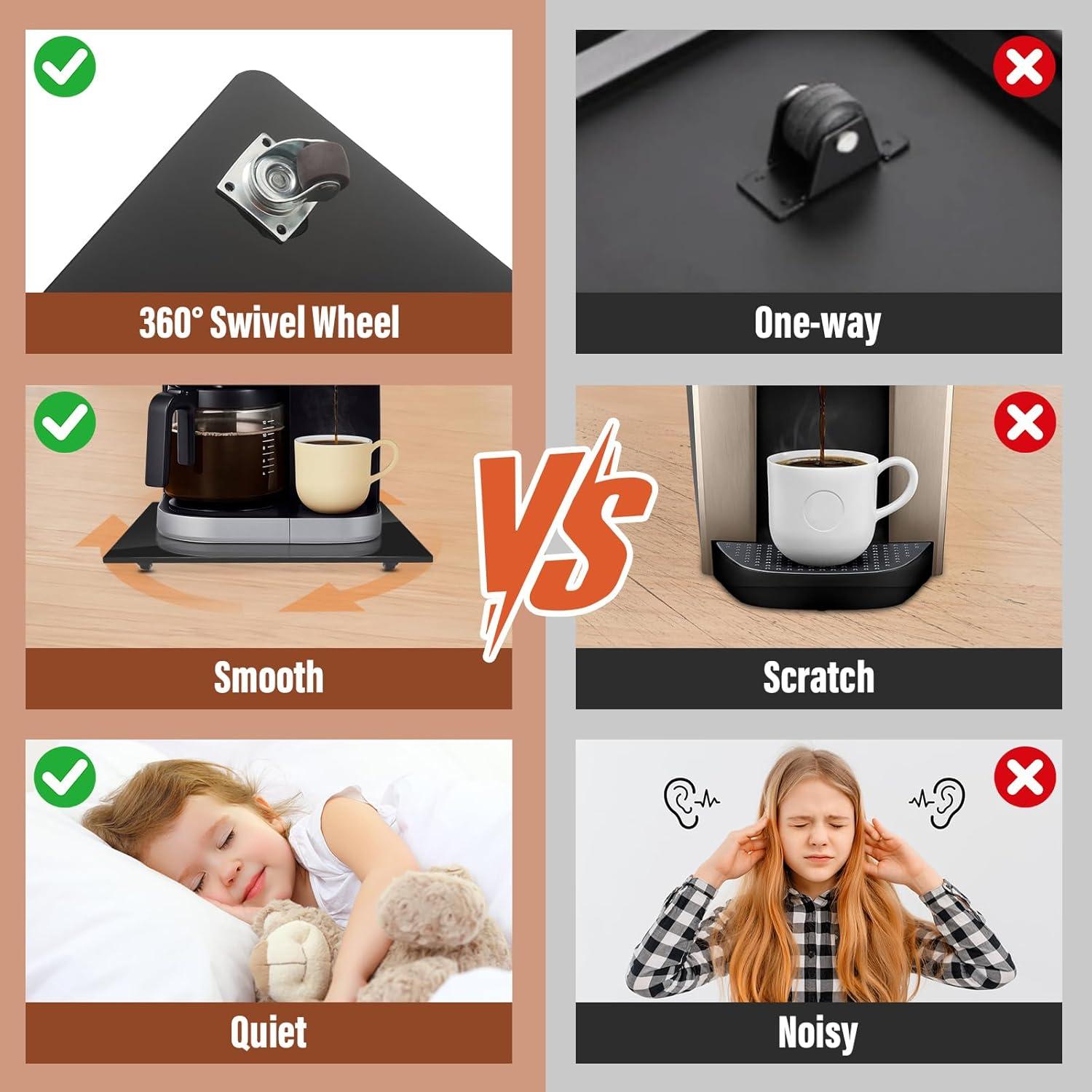 Bandeja Deslizante Acrílica JAYOBGO 35.56x33.02cm Negra