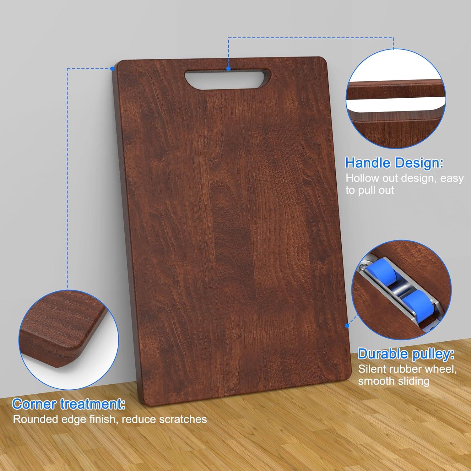 Bandeja Deslizante de Madera Ébano Vidafelic 90kg 35.6x24.4cm