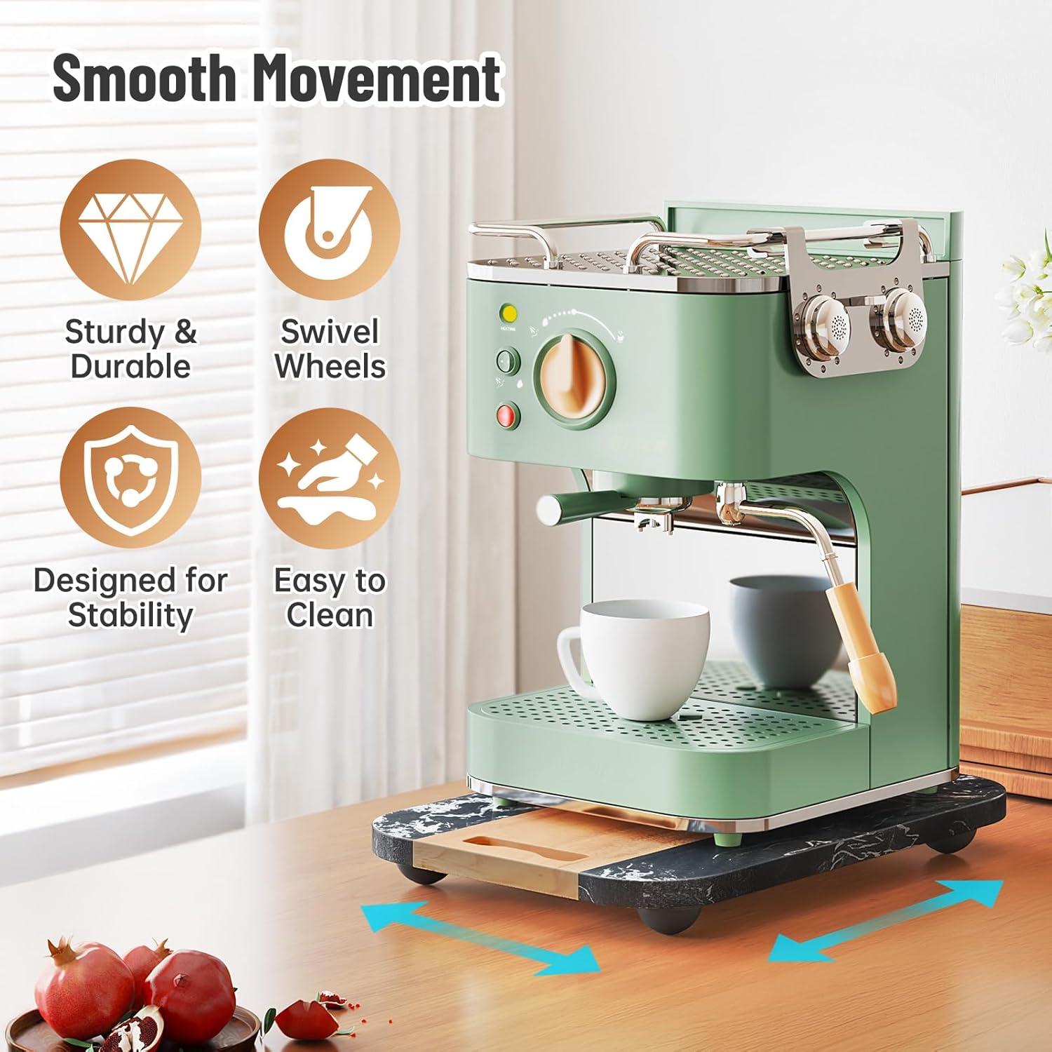 Bandeja Deslizante de Acacia y Mármol NiHome 35.5x24.1 cm