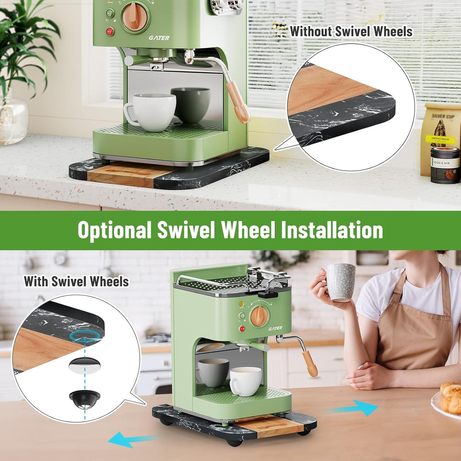 Bandeja Deslizante de Acacia y Mármol NiHome 35.5x24.1 cm