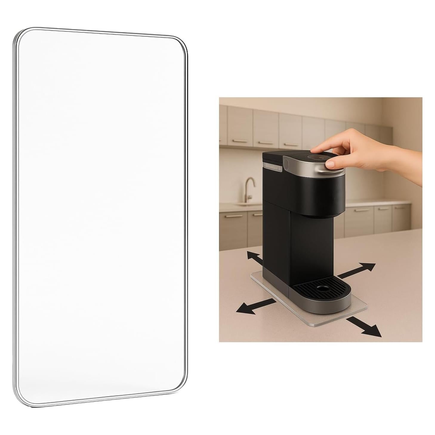 Bandeja deslizante acrílica transparente para cafetera Keurig