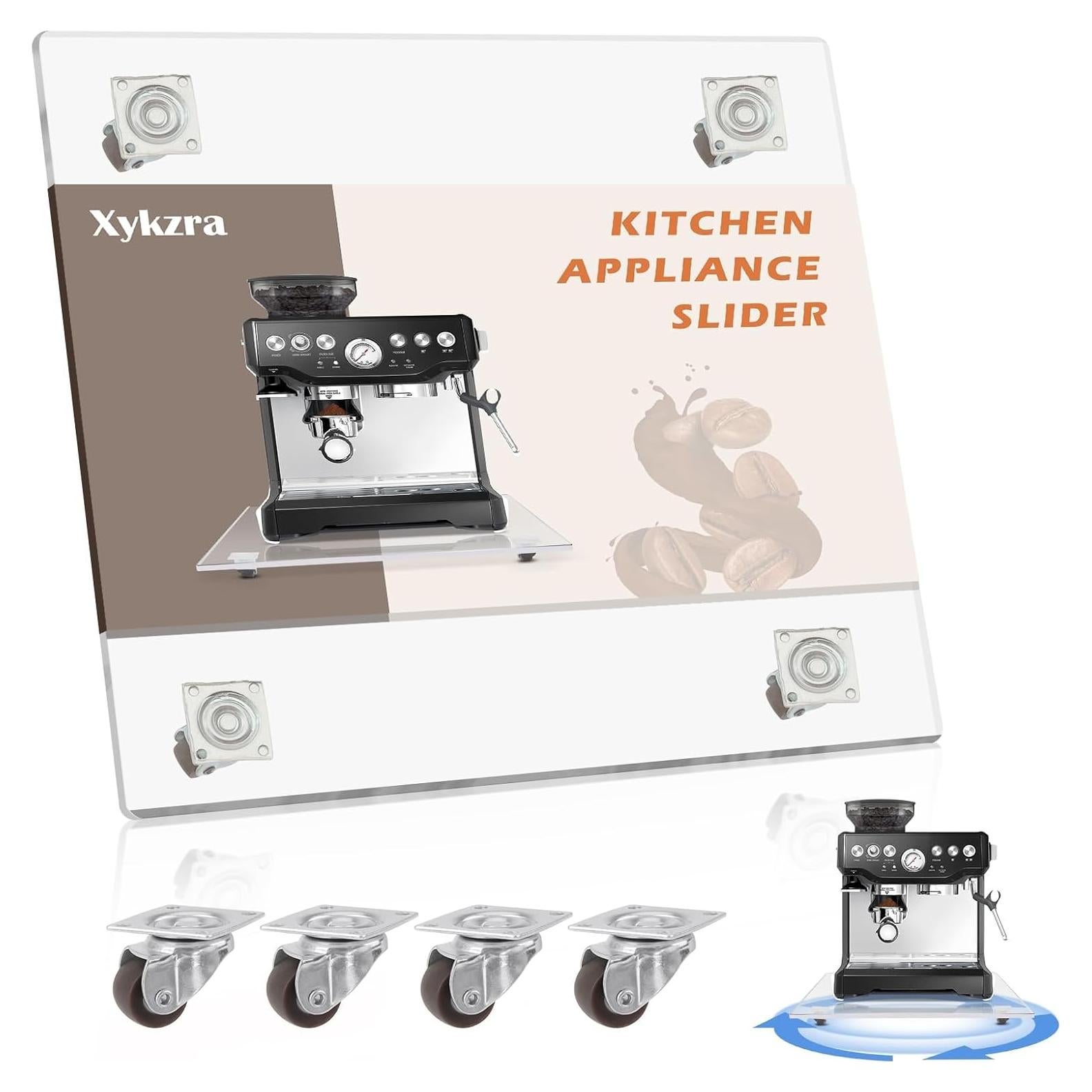 Bandeja Deslizante Acrílica Xykzra 33x36 cm para Cafetera