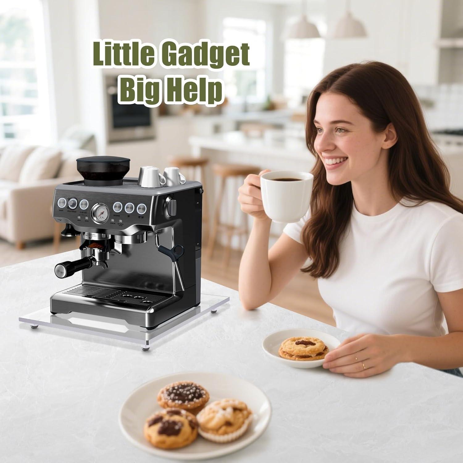 Bandeja Deslizante Acrílica Xykzra 33x36 cm para Cafetera