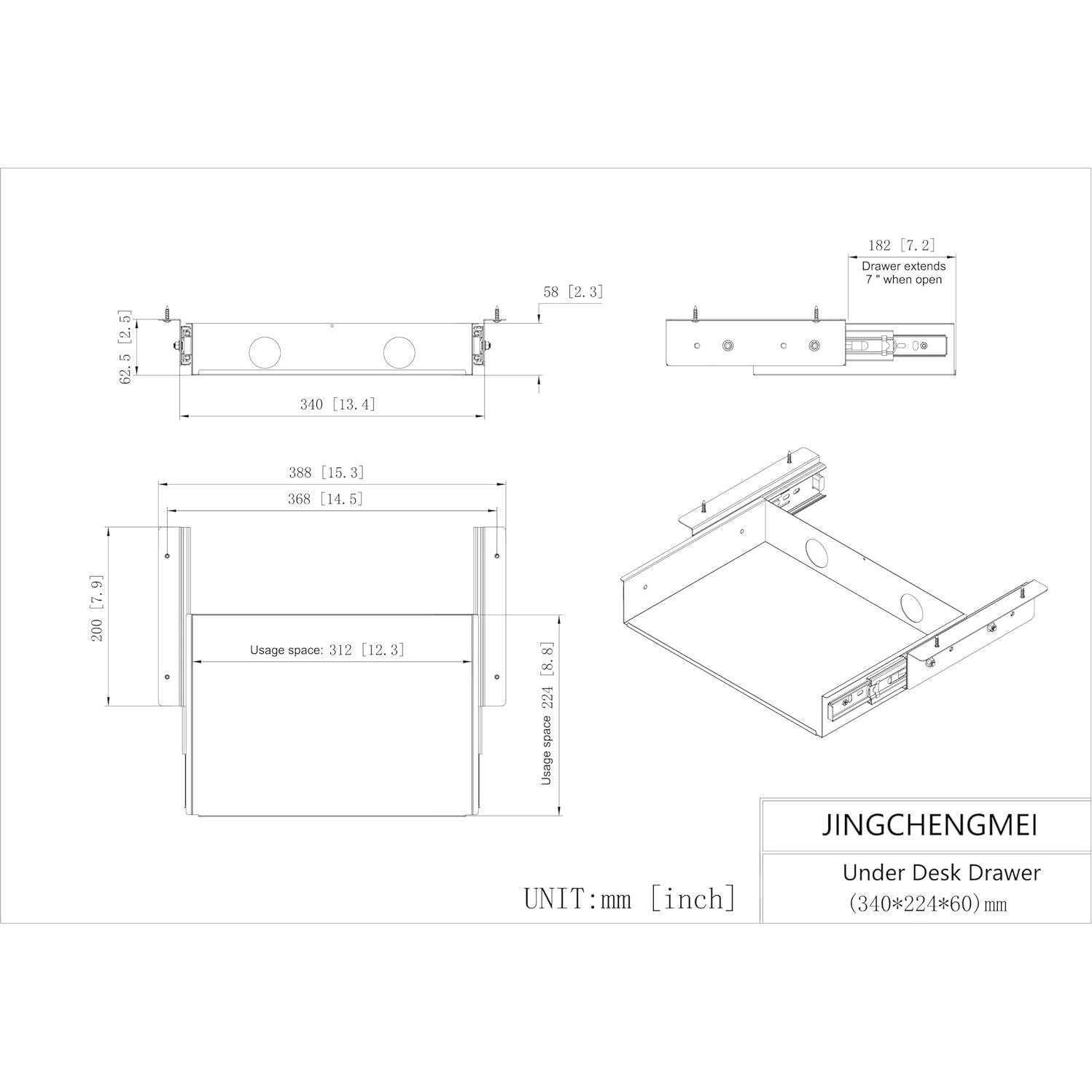 Estante Deslizante Mofangtech 34x22.4 cm para Escritorio