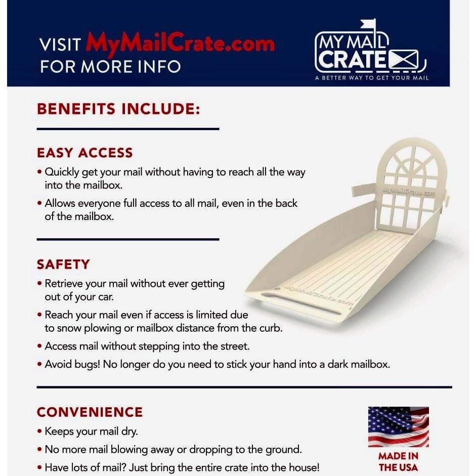 Bandeja Deslizante para Buzón MyMailCrate Grande Blanca