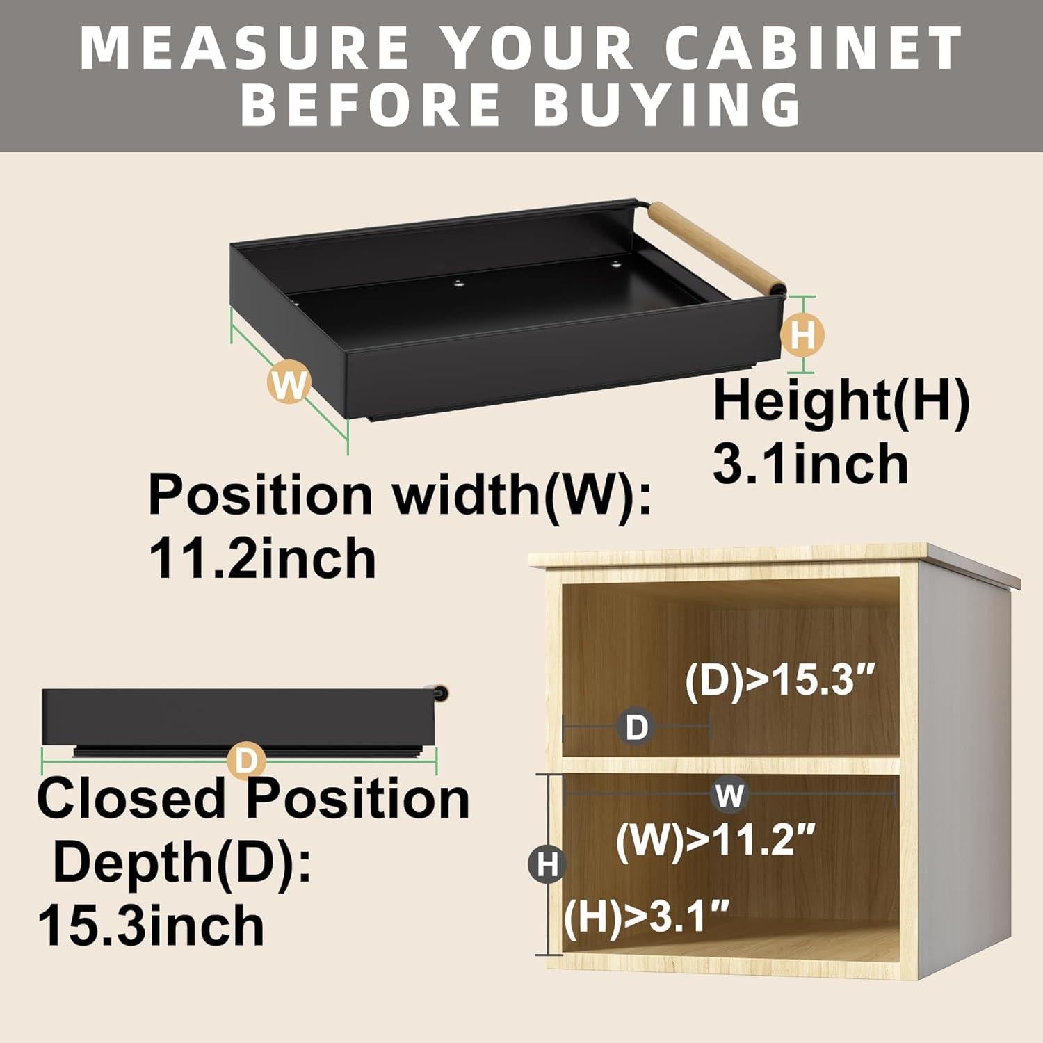 Organizador de Gabinete Expandible Upesitom Negro 38.86 cm