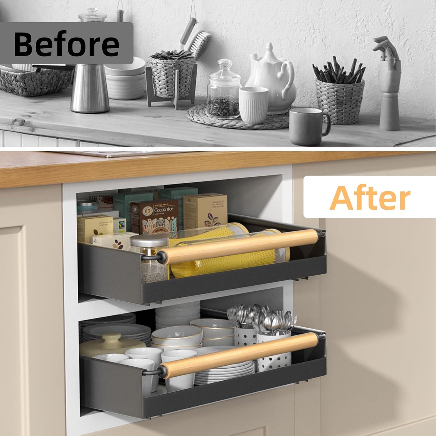 Organizador de Gabinete Expandible Upesitom Negro 38.86 cm