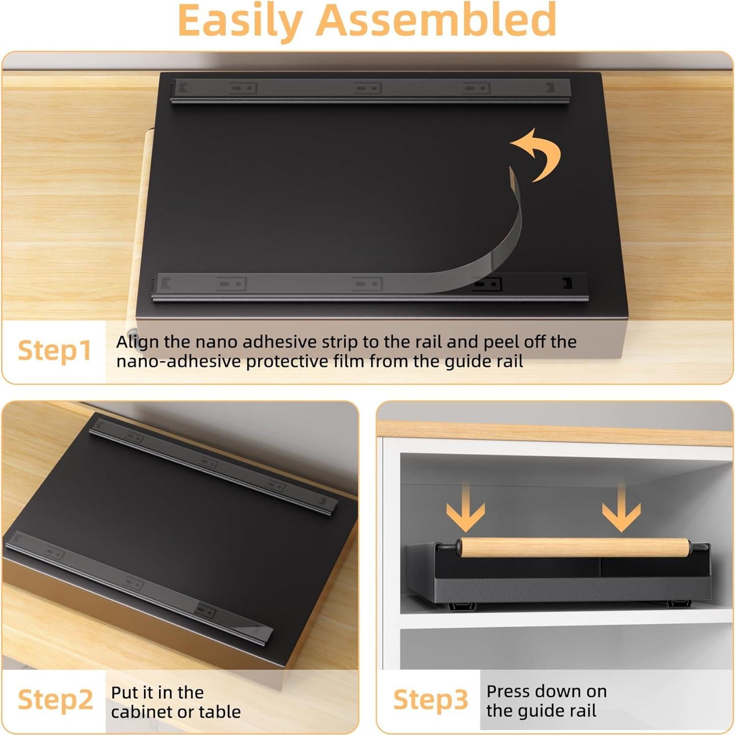 Organizador de Gabinete Expandible Upesitom Negro 38.86 cm