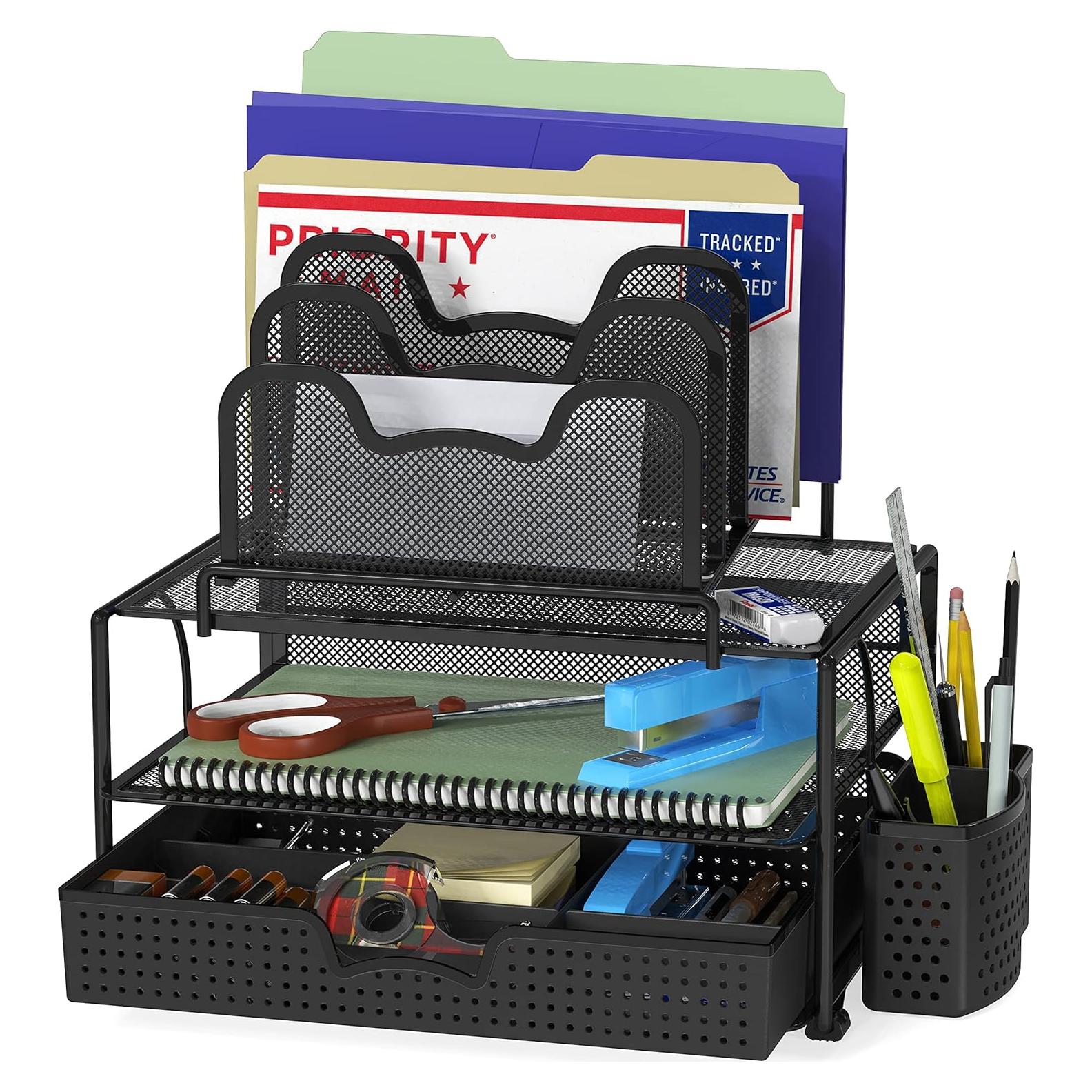 Organizador de Escritorio Simple Houseware con Cajón y 5 Secciones