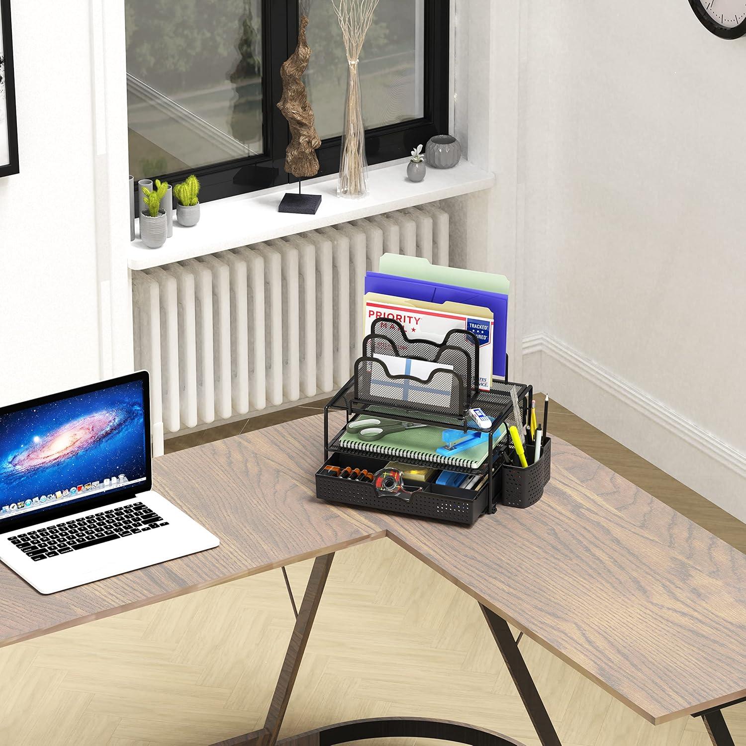 Organizador de Escritorio Simple Houseware con Cajón y 5 Secciones