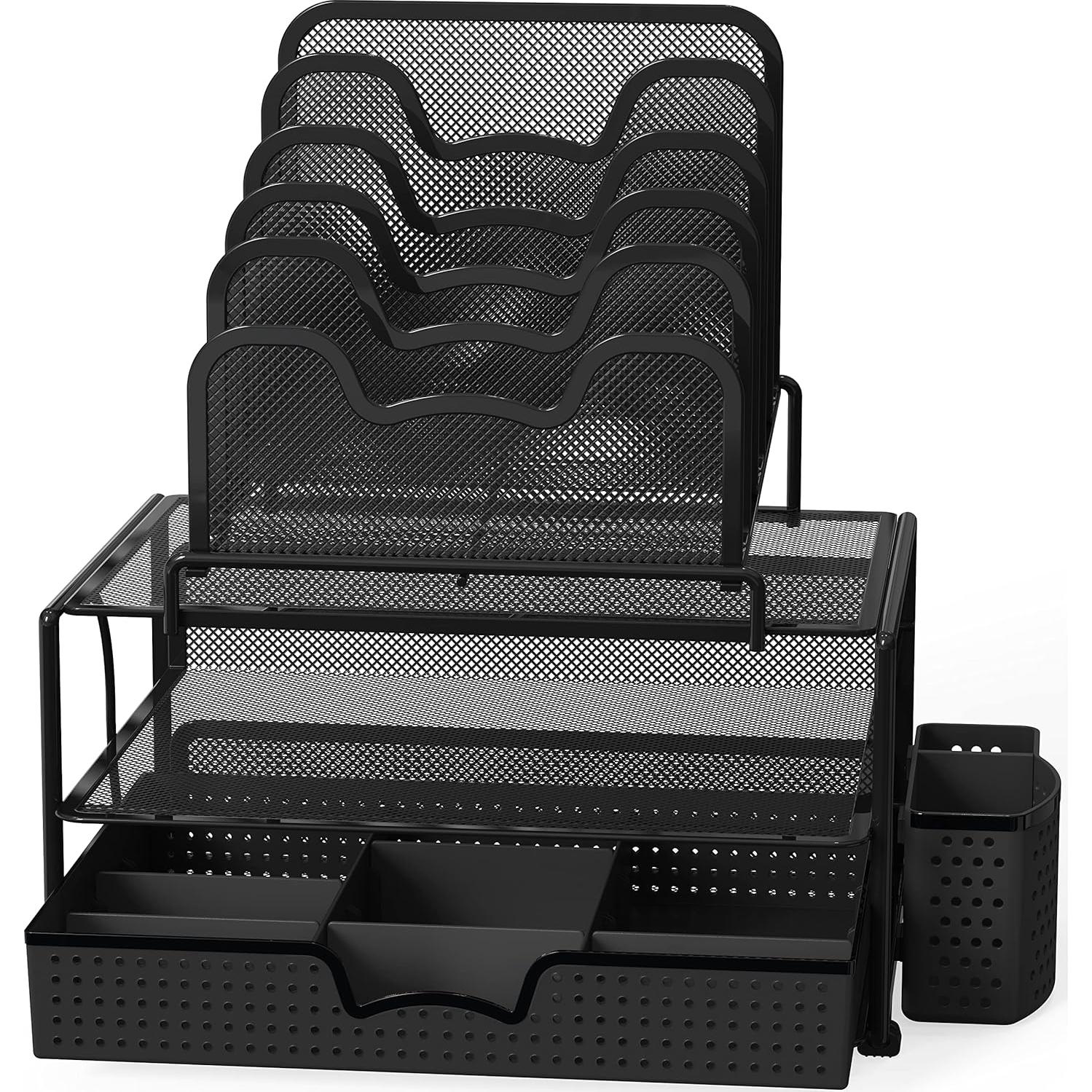 Organizador de Escritorio Simple Houseware con Cajón y 5 Secciones