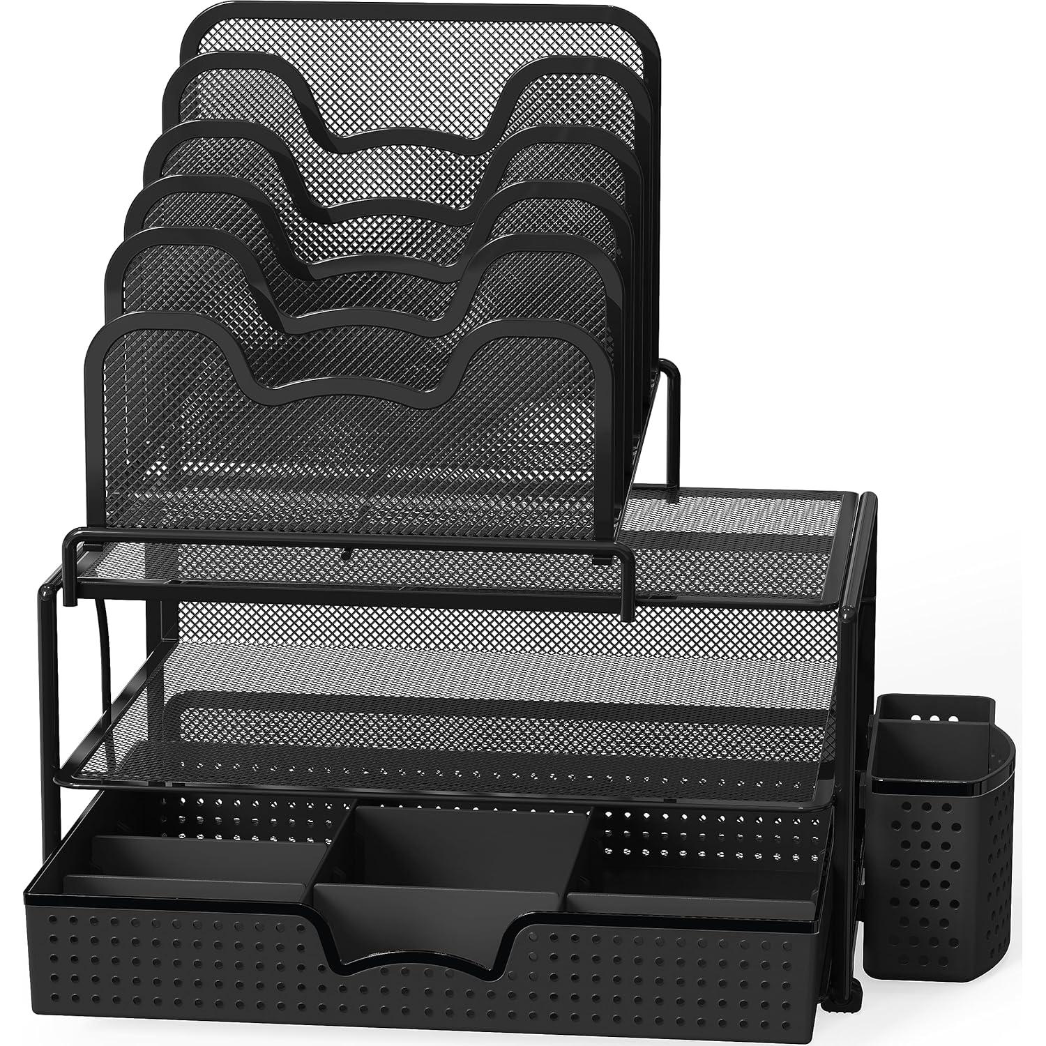 Organizador de Escritorio Simple Houseware con Cajón y 5 Secciones