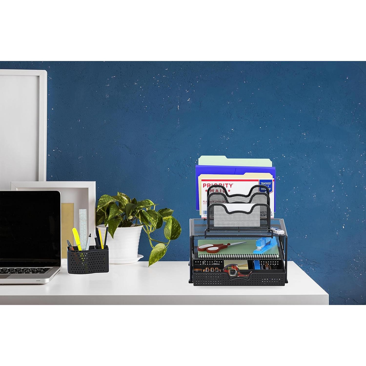 Organizador de Escritorio Simple Houseware con Cajón y 5 Secciones