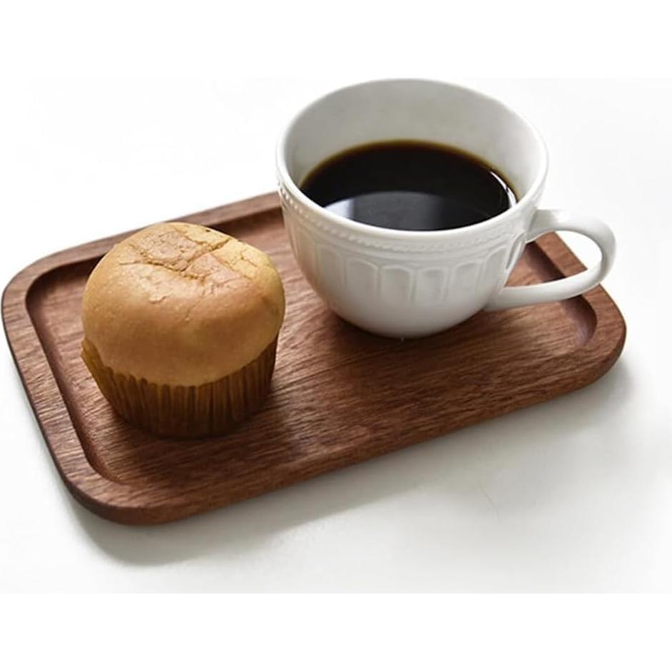 Paquete de 6 bandejas de madera Linwnil 20.32x12.7cm resistentes