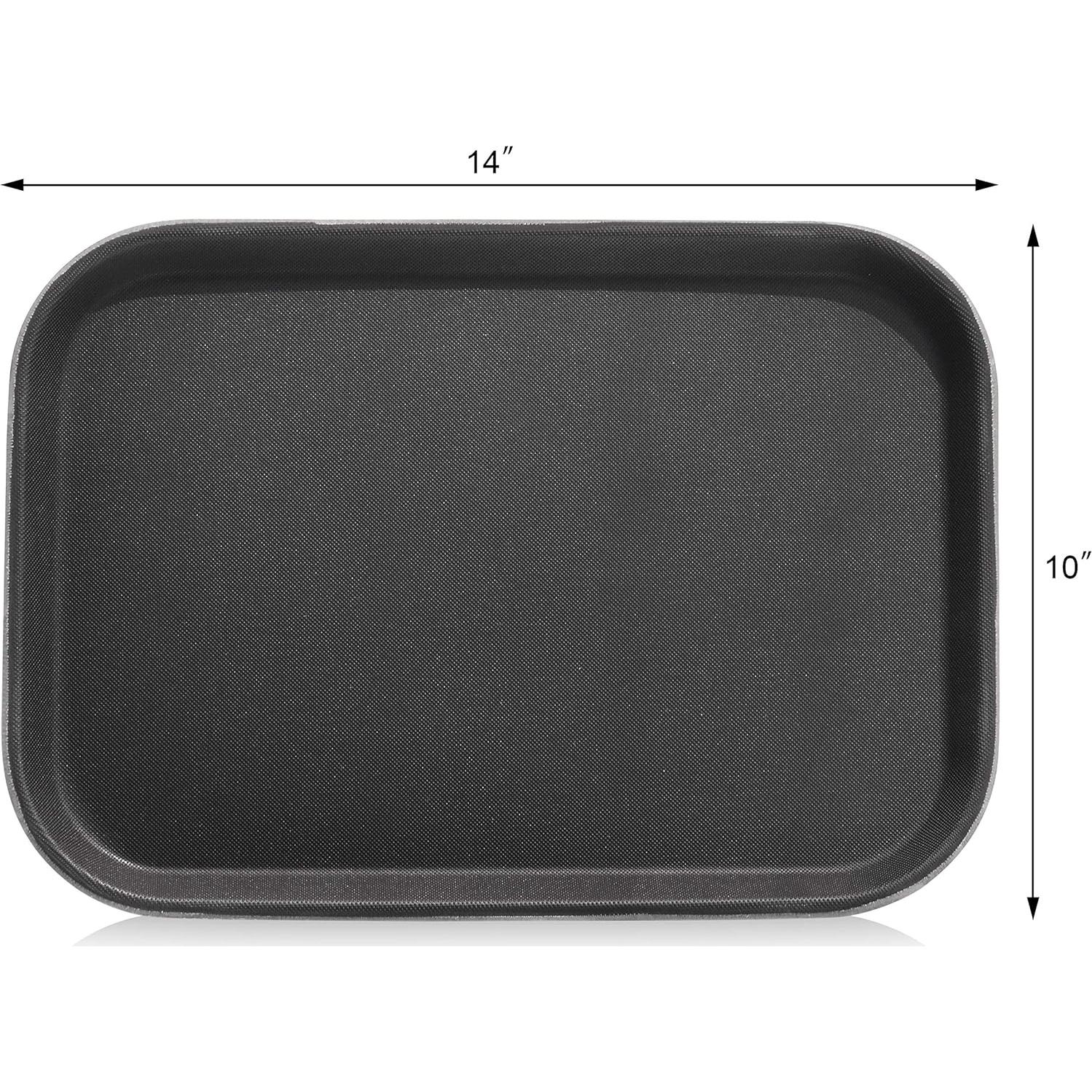 Bandeja de Servicio Antideslizante New Star 35.6x25.4cm Negra