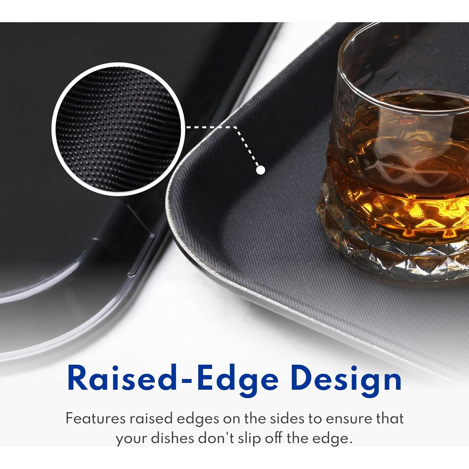 Bandeja de Servicio Antideslizante New Star 35.6x25.4cm Negra