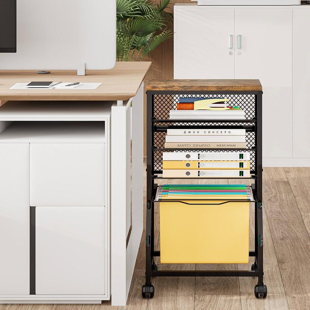 Carro de Archivos Rodante INGIORDAR Negro 5 Niveles con Ruedas