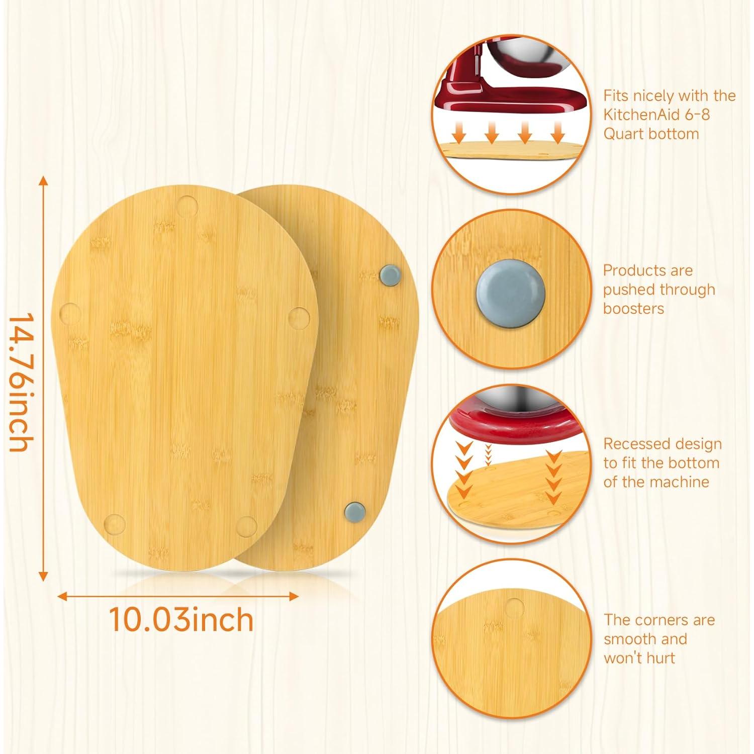 Alfombrilla Deslizante de Bambú JAYOBGO para Kitchen Aid 6-7 Qt