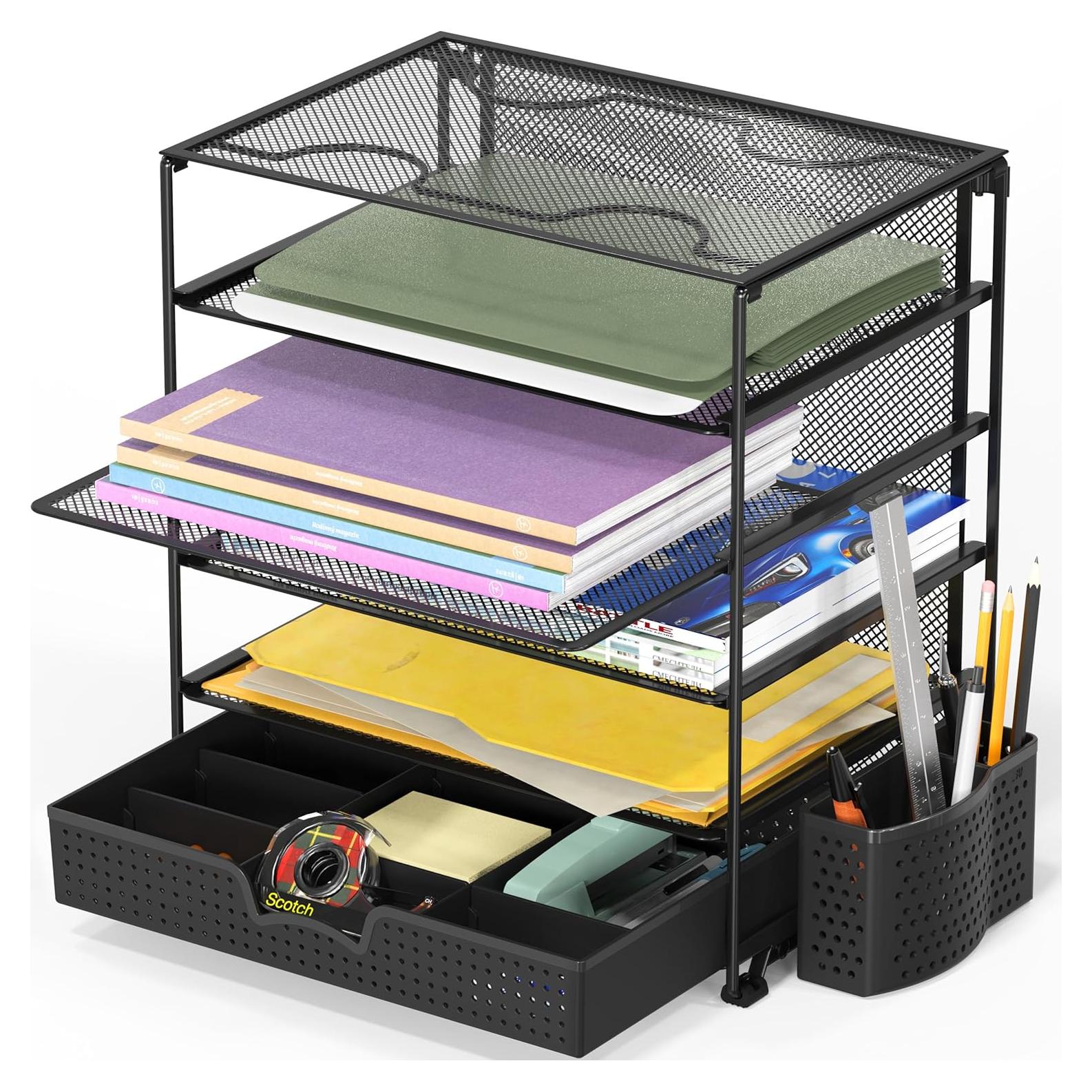 Bandeja de Documentos 5 Niveles Simple Houseware Negro