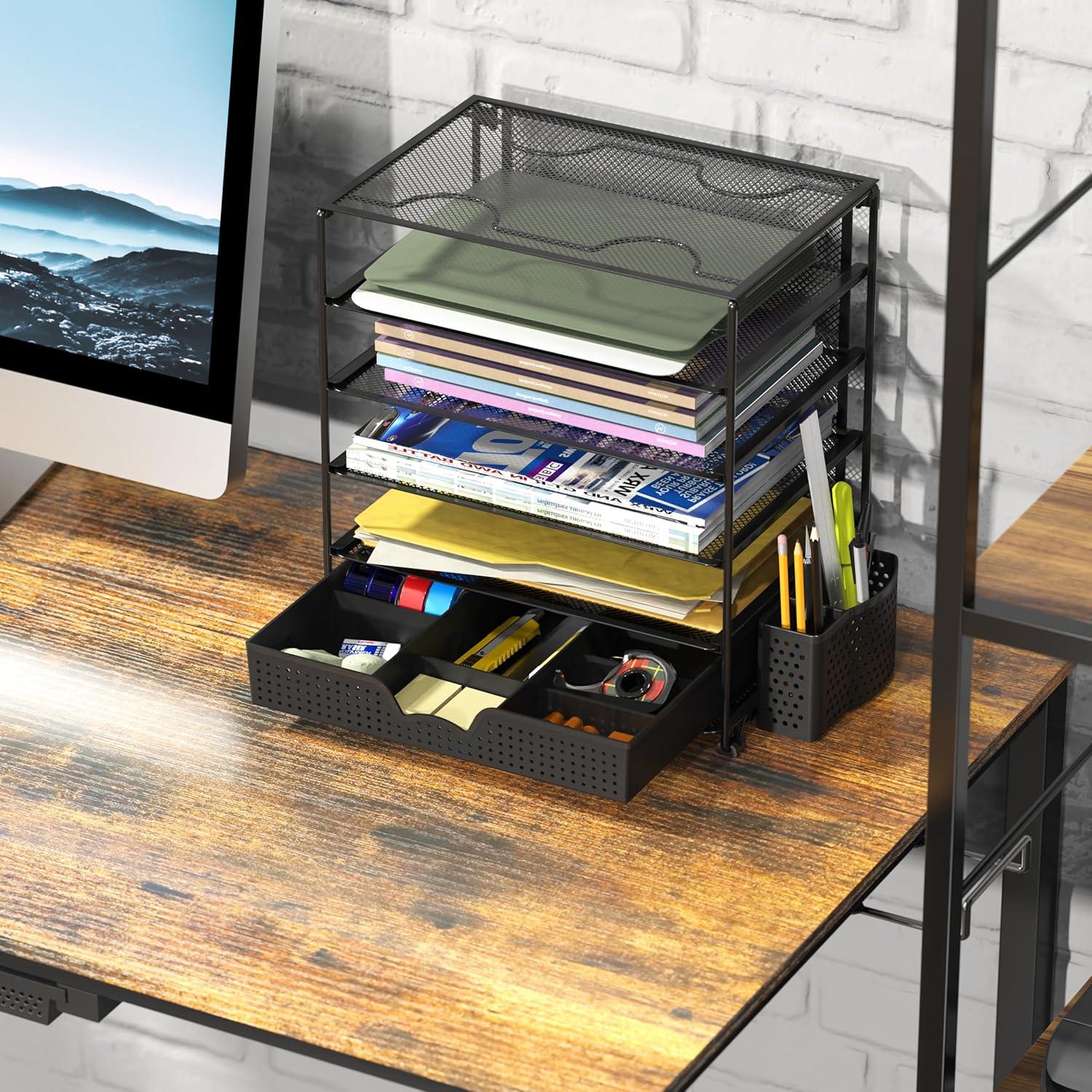 Bandeja de Documentos 5 Niveles Simple Houseware Negro