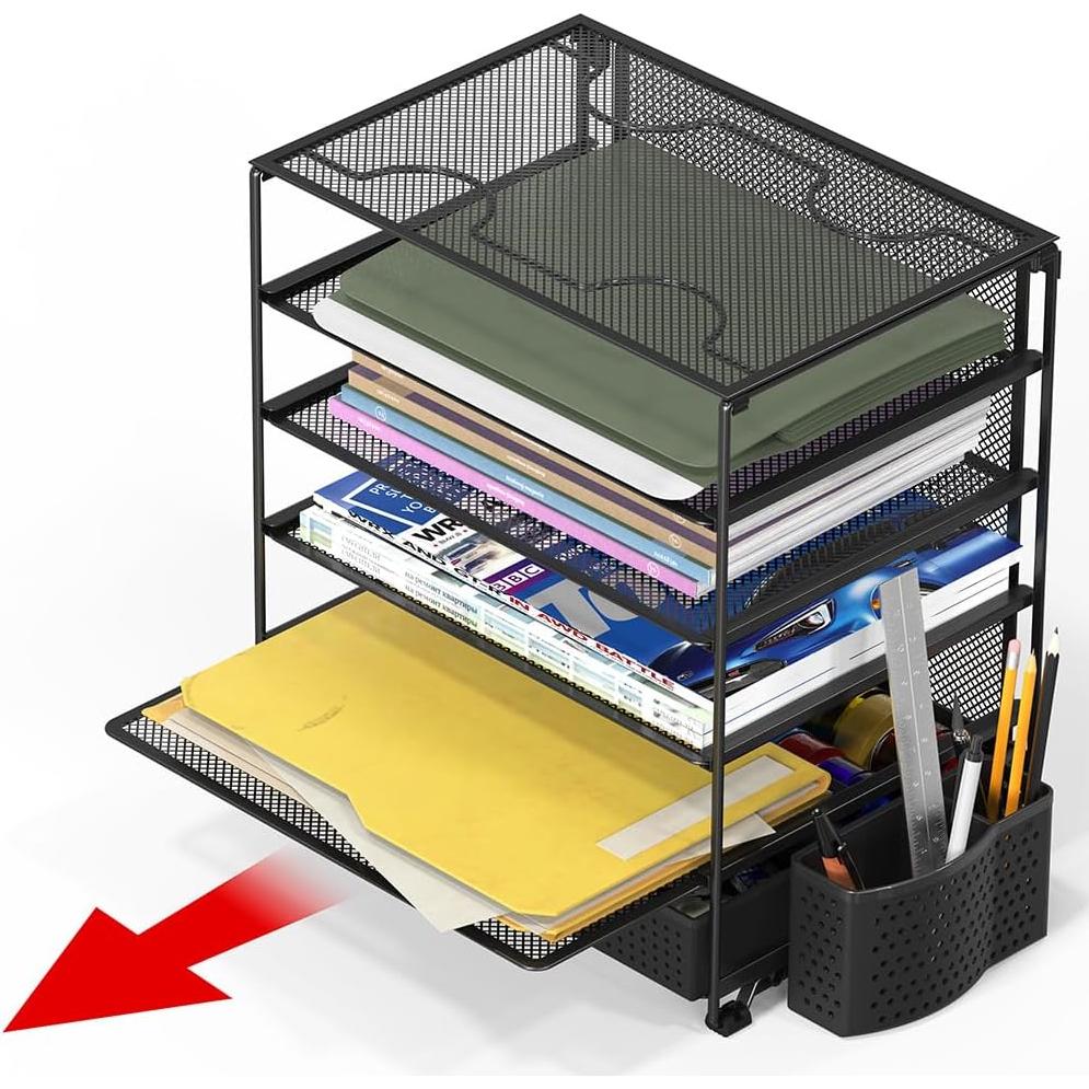 Bandeja de Documentos 5 Niveles Simple Houseware Negro