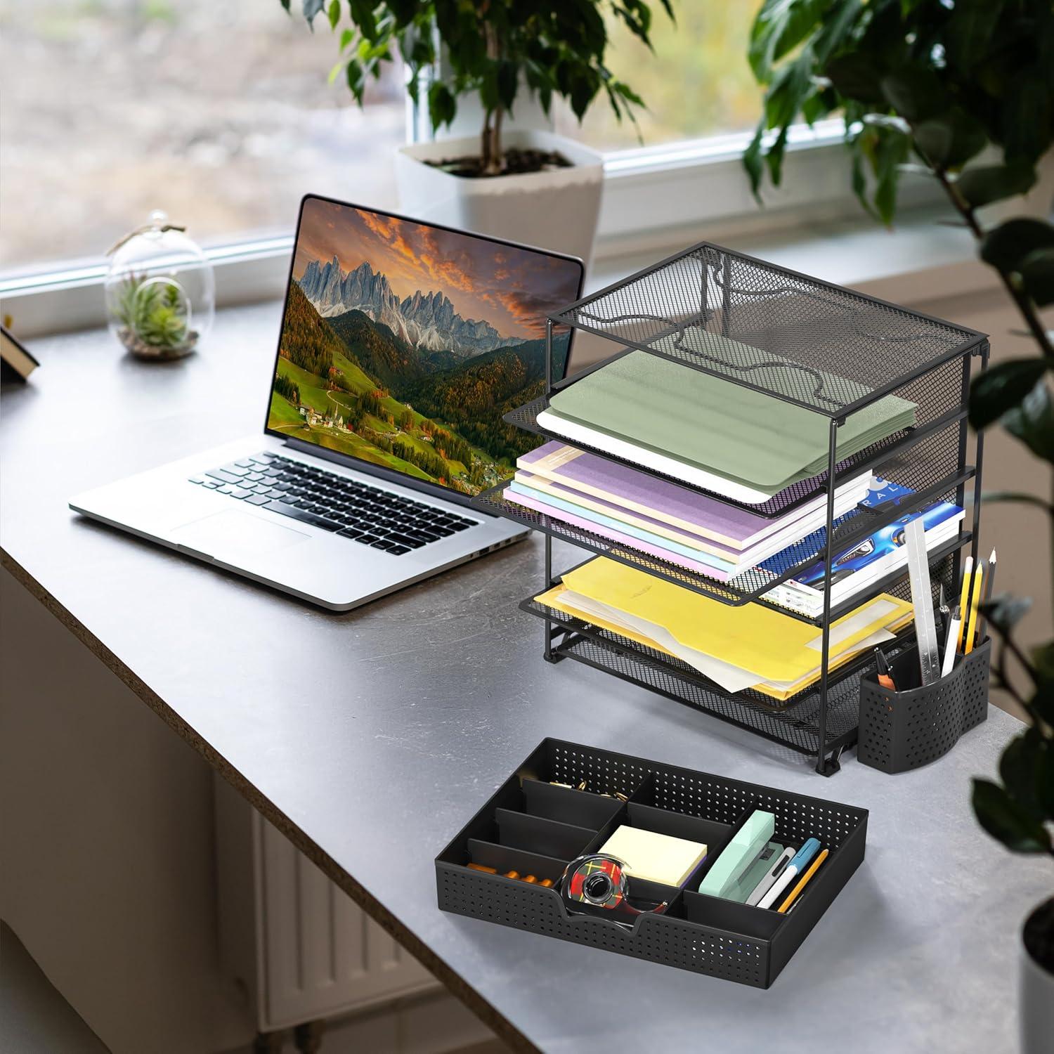 Bandeja de Documentos 5 Niveles Simple Houseware Negro