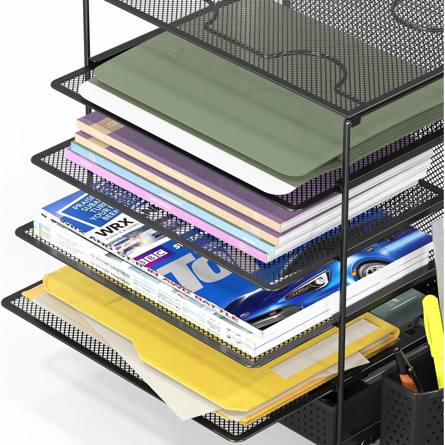 Bandeja de Documentos 5 Niveles Simple Houseware Negro