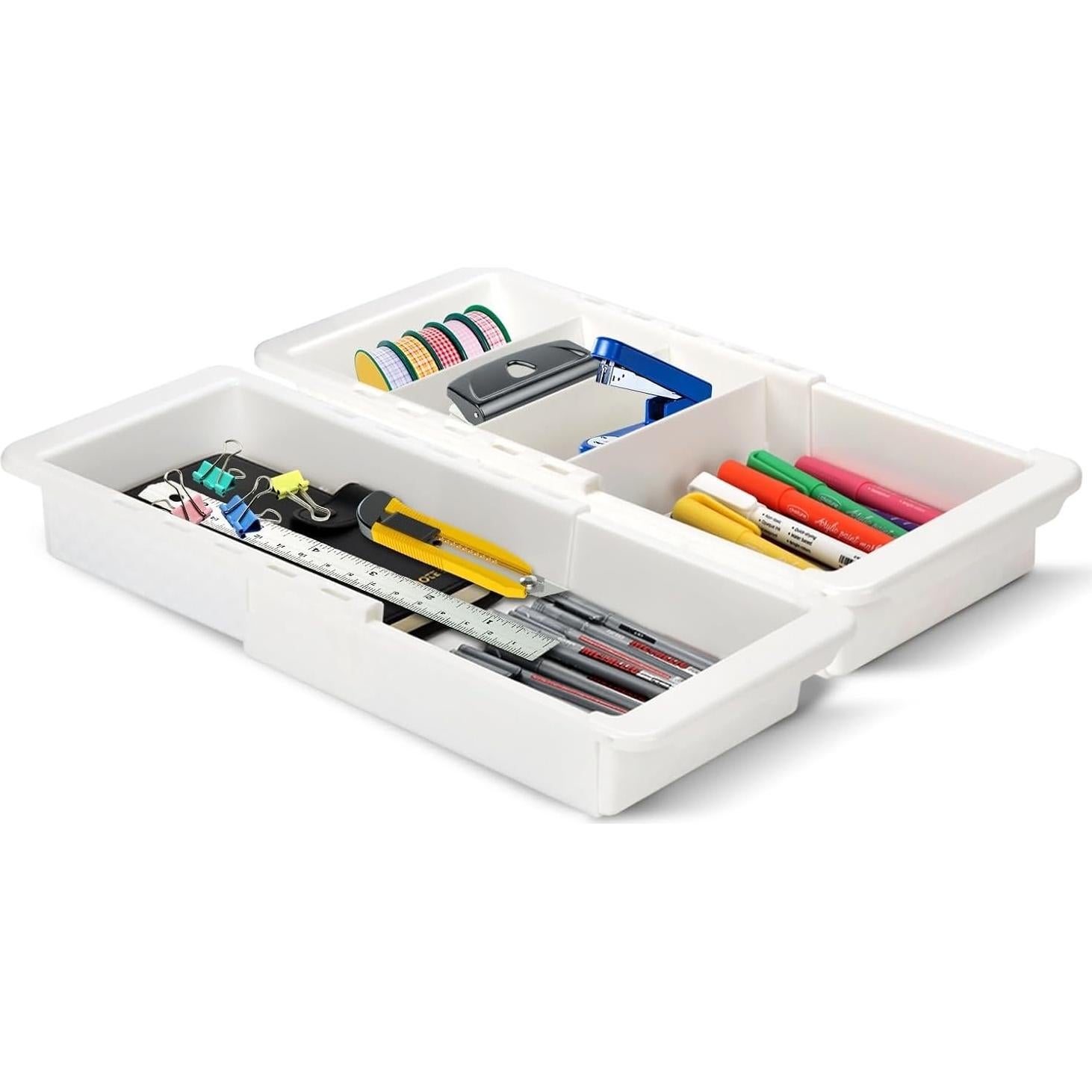 Organizador de Cajones Expandible YOOUSOO 2 PCS Blanco 46x15.5 cm