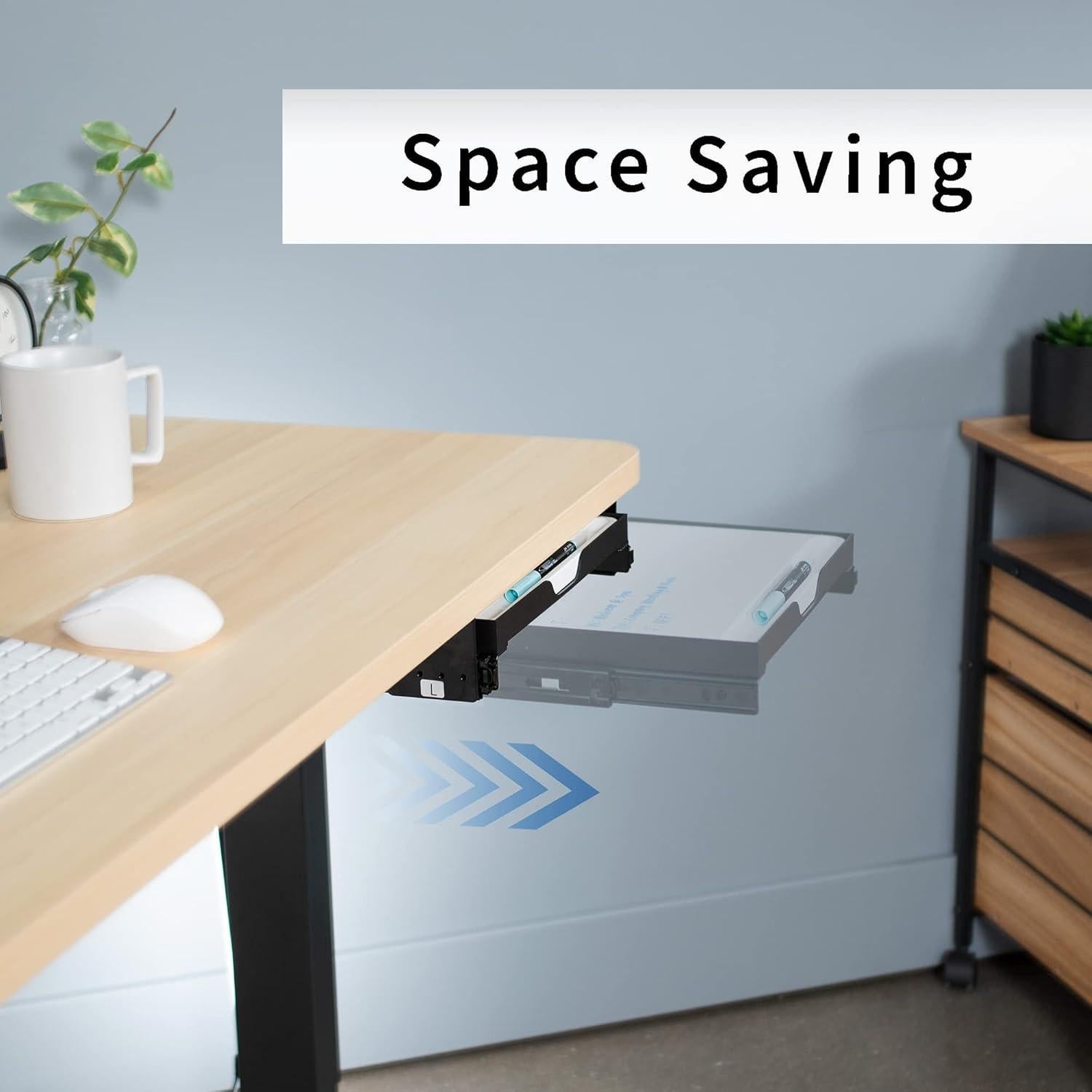 Cajón Deslizante Pizarra Blanca VIVO 28x25 cm para Escritorio