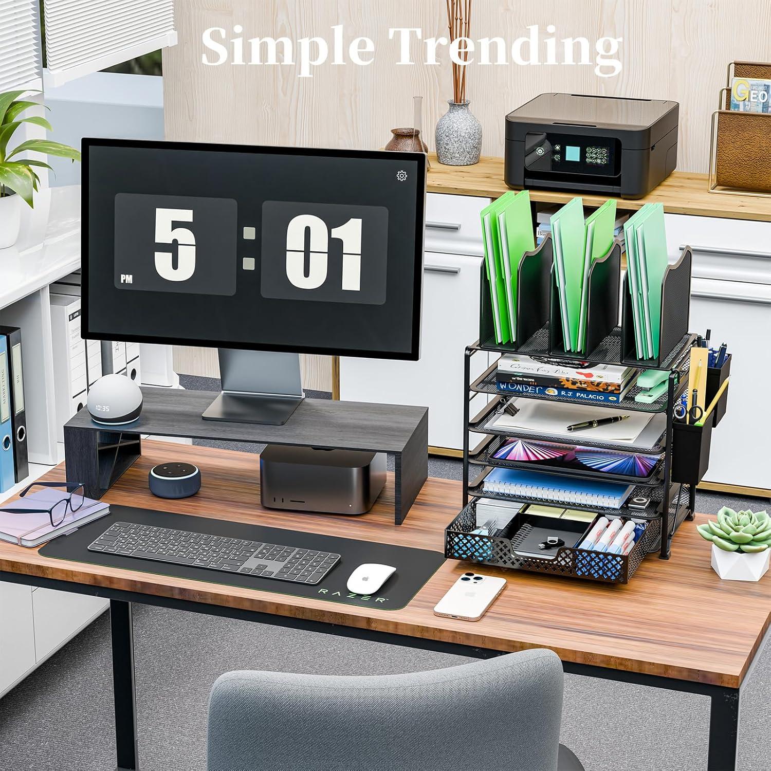 Organizador de Escritorio Simple Trending 5 Niveles Negro